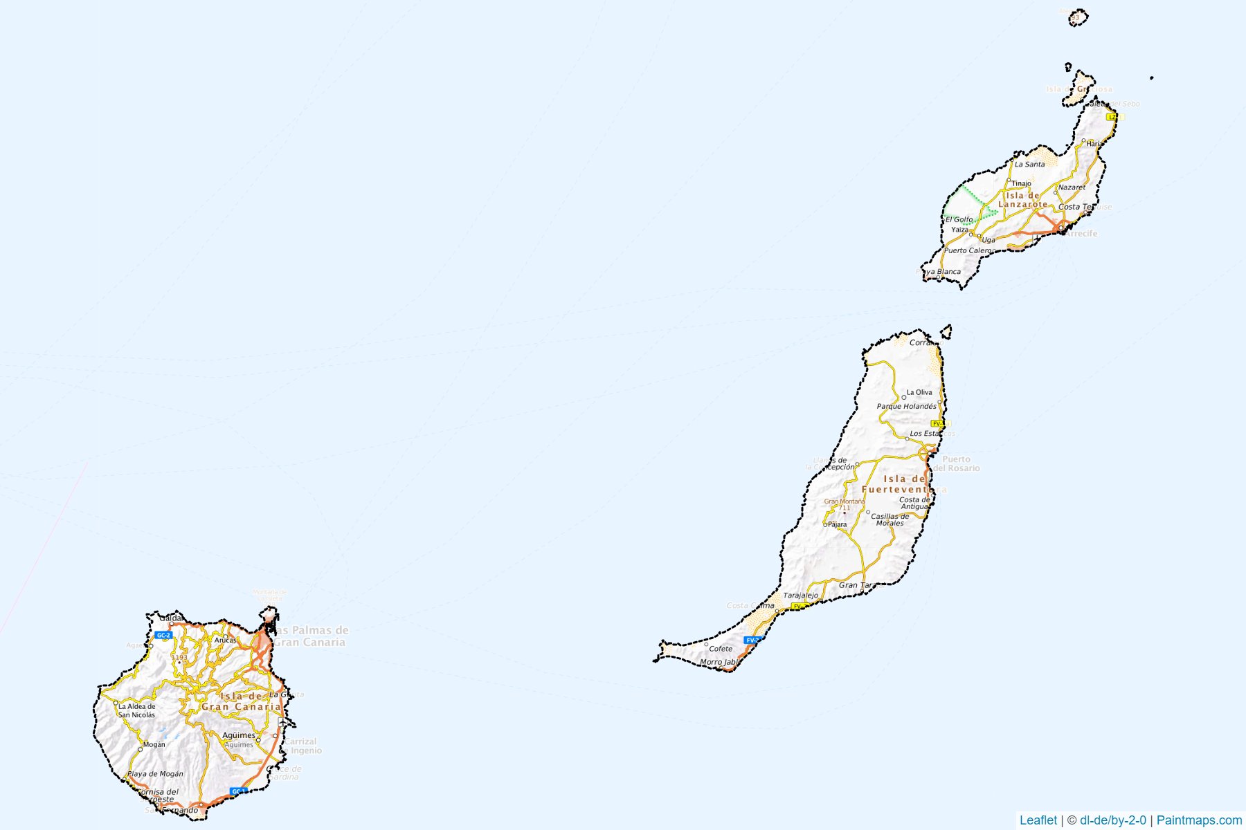 Las Palmas (Kanarya Adaları) Haritası Örnekleri-1