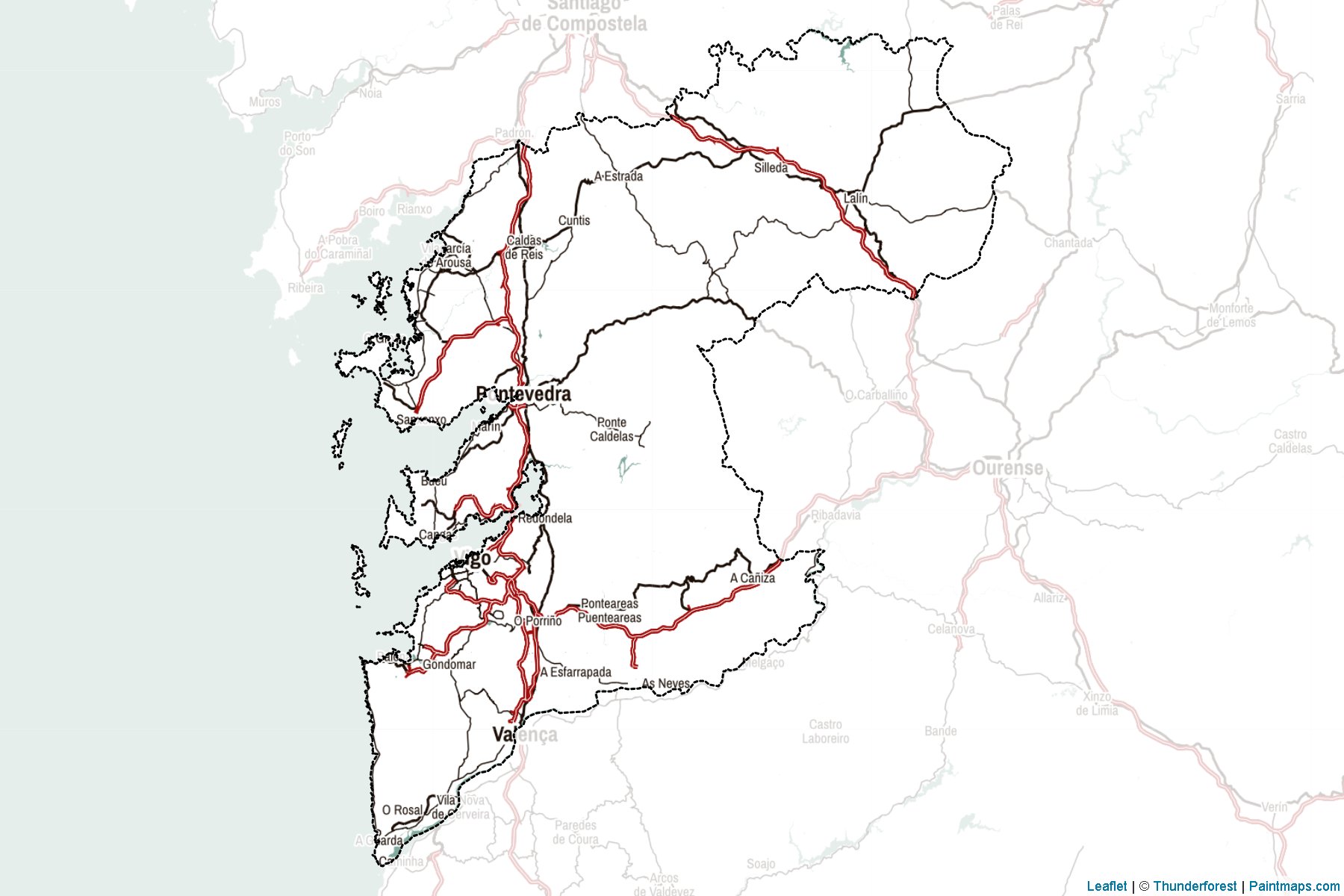 Pontevedra (Galiçya) Haritası Örnekleri-2