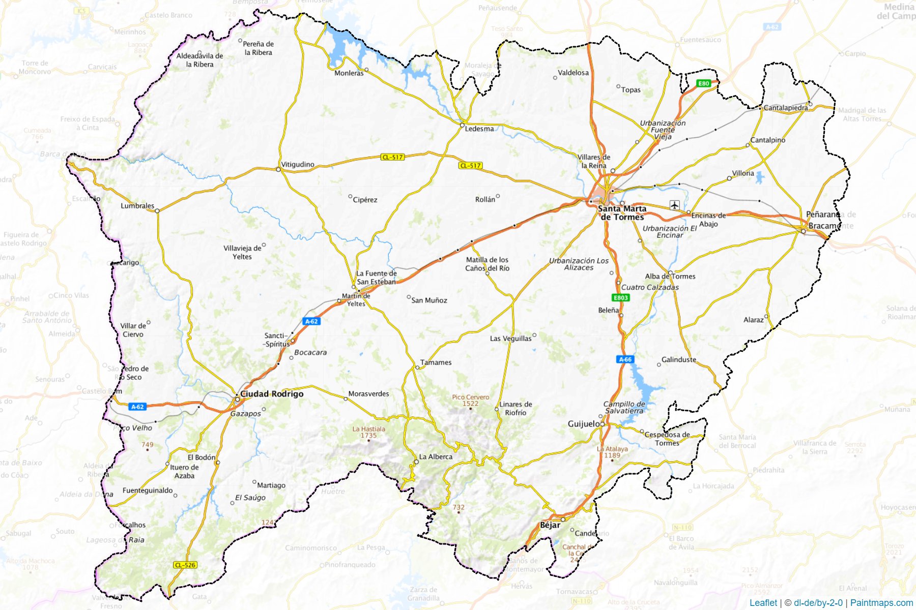 Salamanca (Castile and Leon) Map Cropping Samples-1