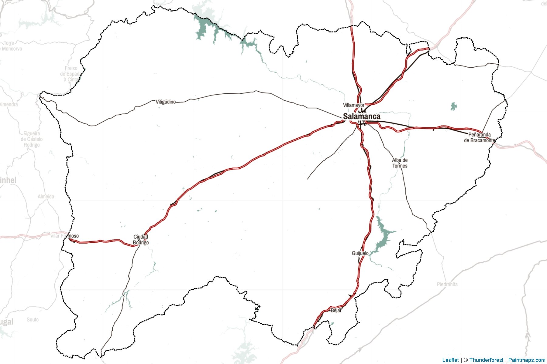 Salamanca (Castile and Leon) Map Cropping Samples-2