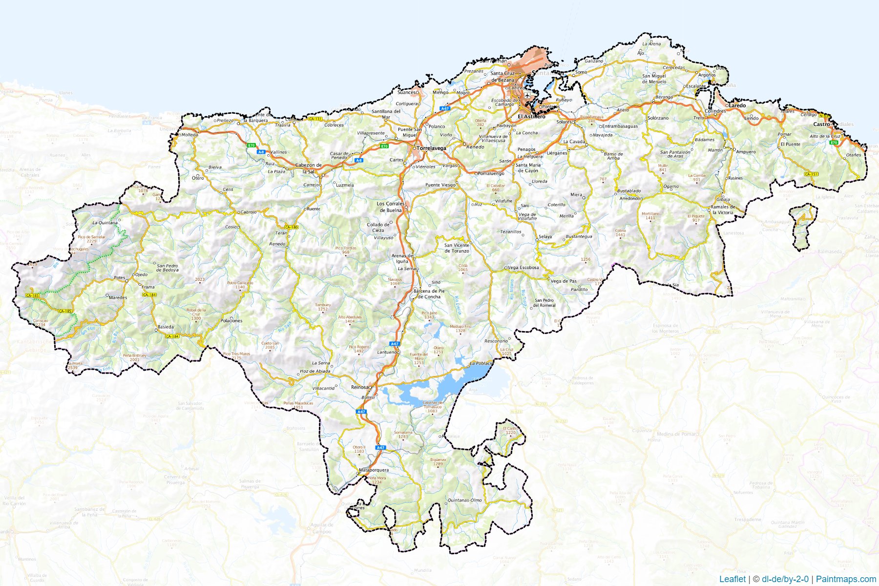 Cantabria (Cantabria) Map Cropping Samples-1