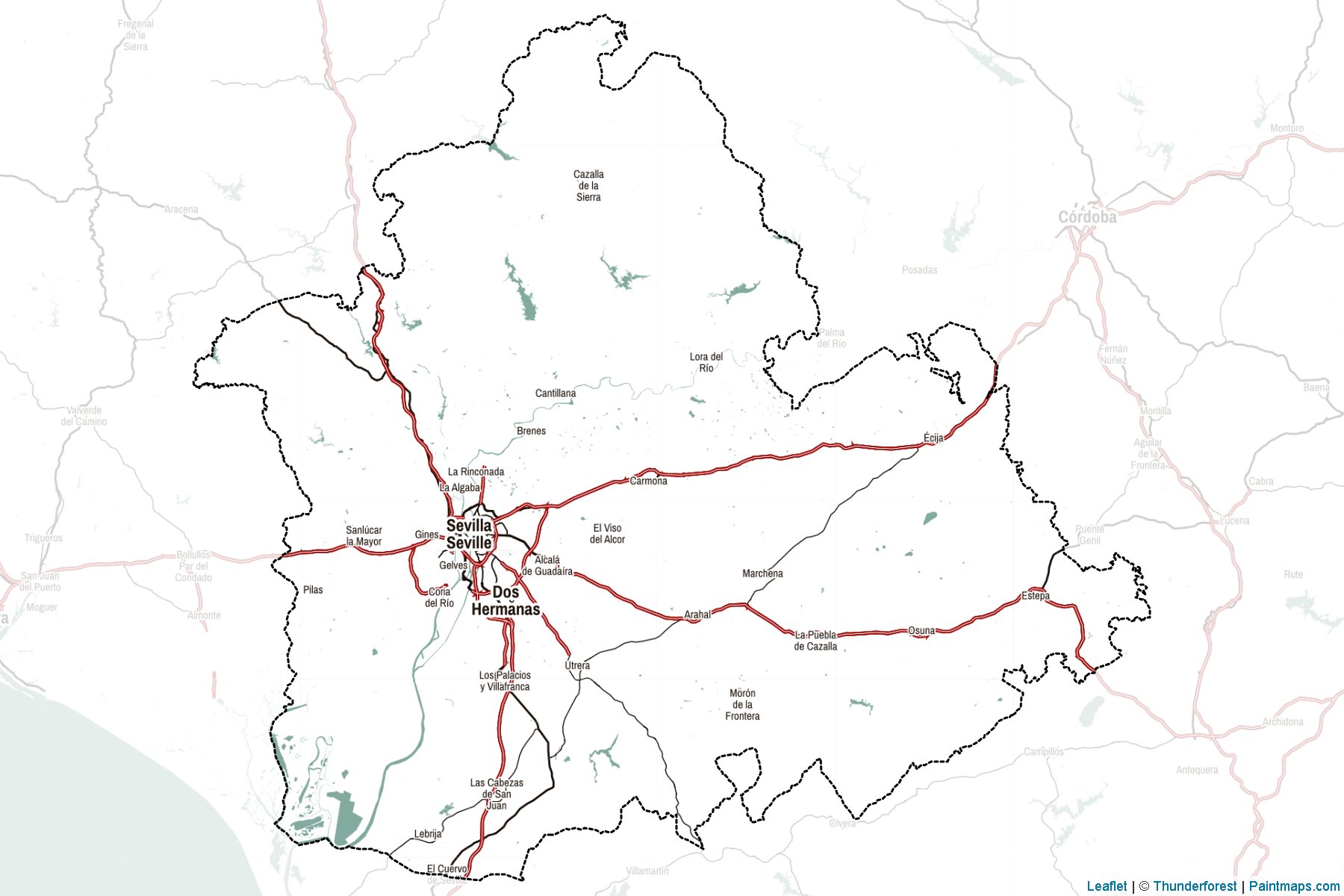 Seville (Andalusia) Map Cropping Samples-2