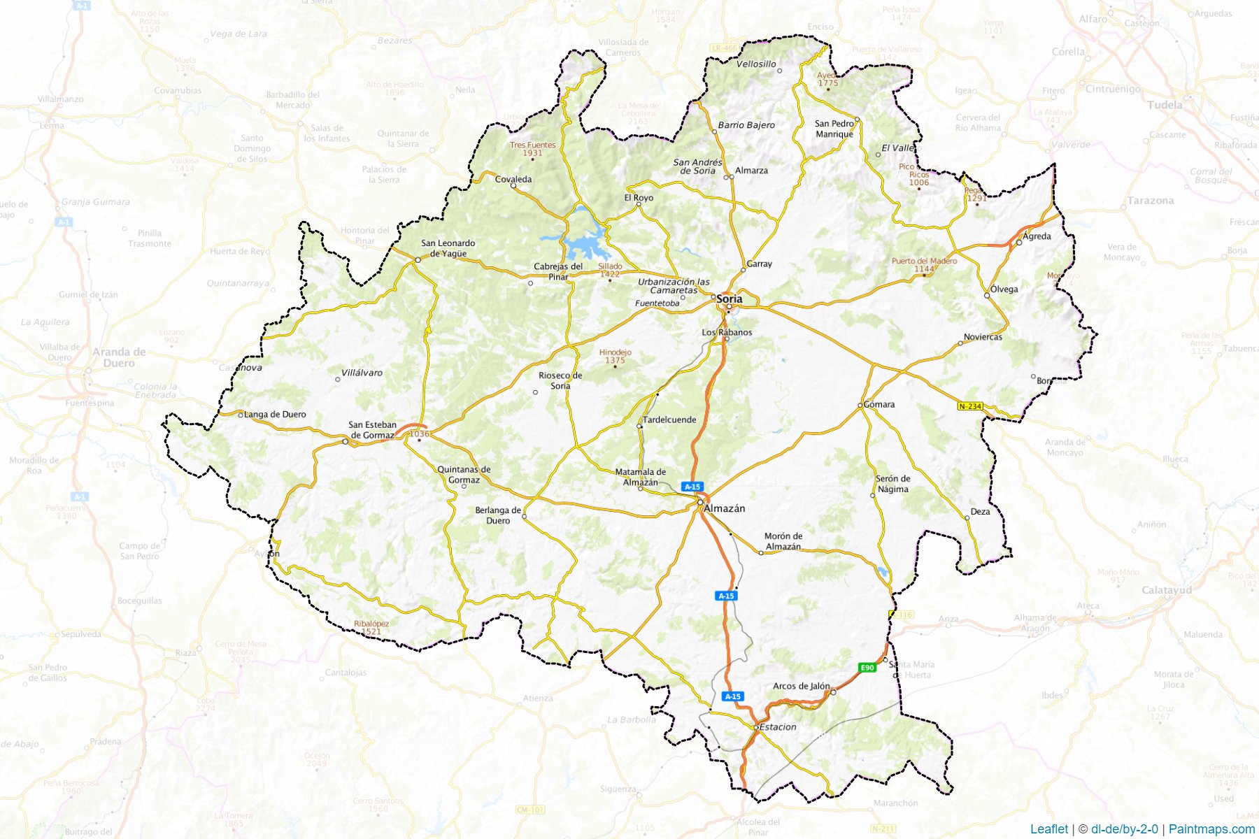 Soria (Kastilya ve Leon) Haritası Örnekleri-1