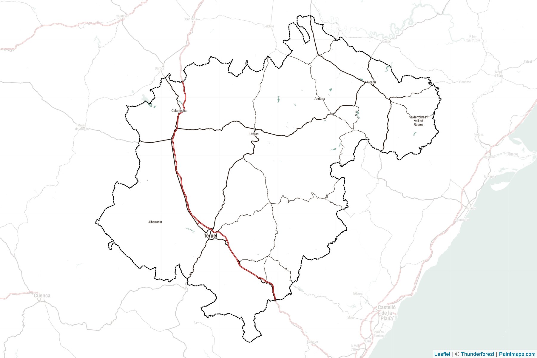 Muestras de recorte de mapas Teruel (Aragon)-2