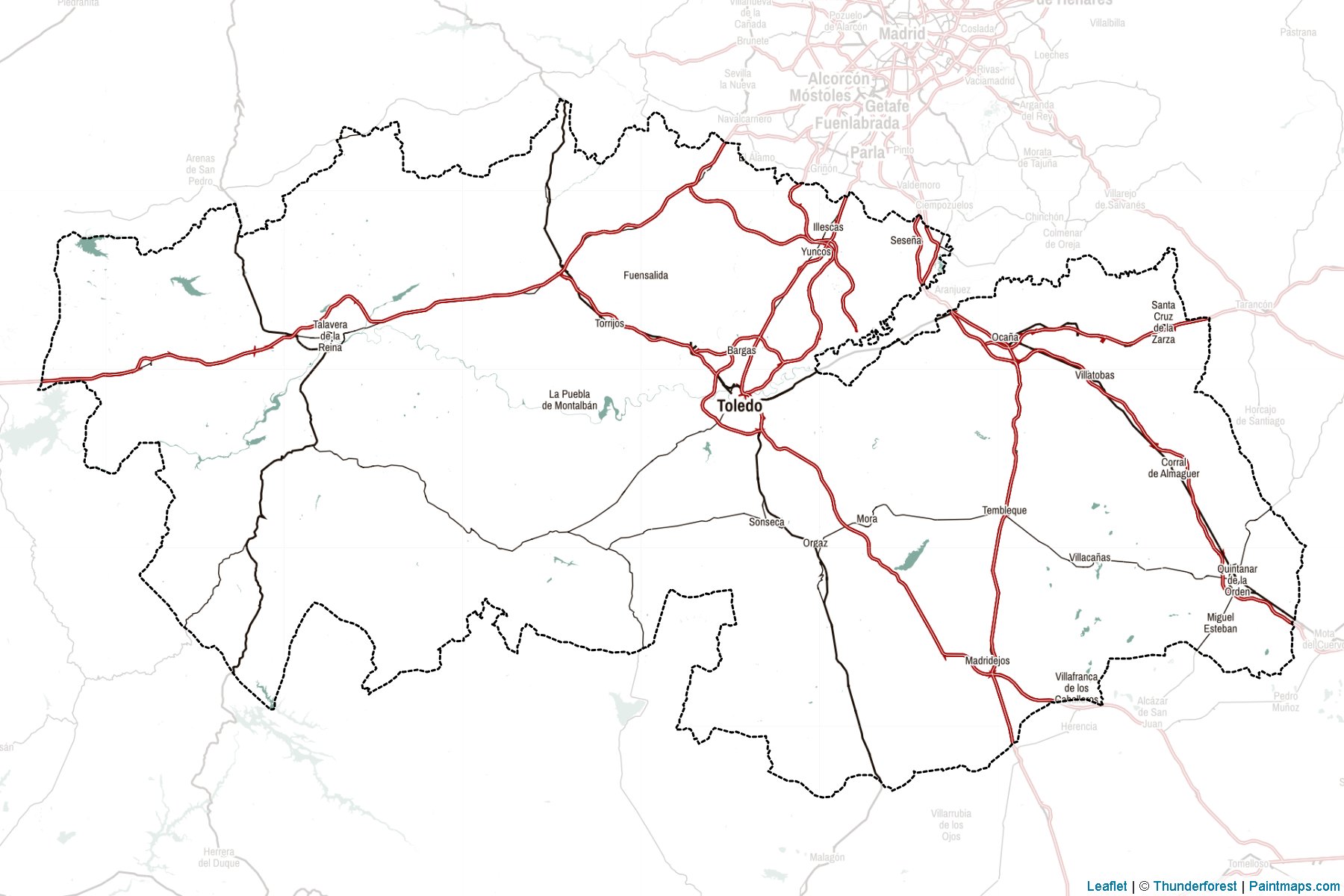 Muestras de recorte de mapas Toledo (Castile–La Mancha)-2