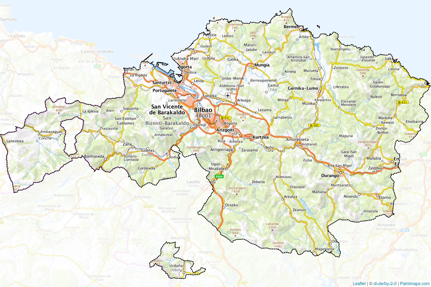 Biscay (Basque Country) Map Cropping Samples-1