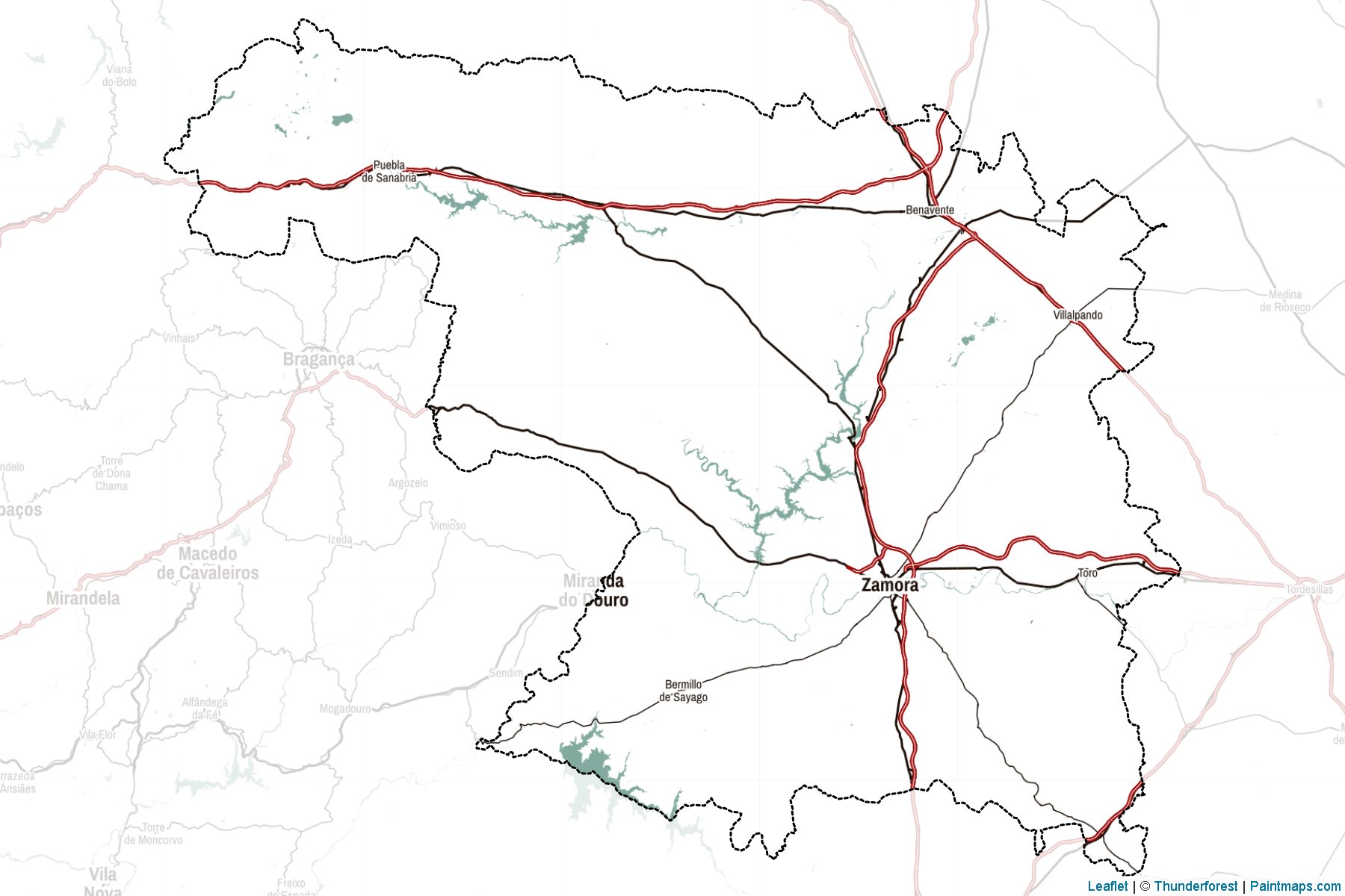 Muestras de recorte de mapas Zamora (Castile and Leon)-2