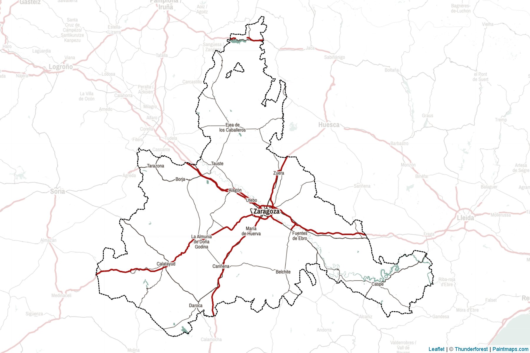 Muestras de recorte de mapas Zaragoza (Aragon)-2