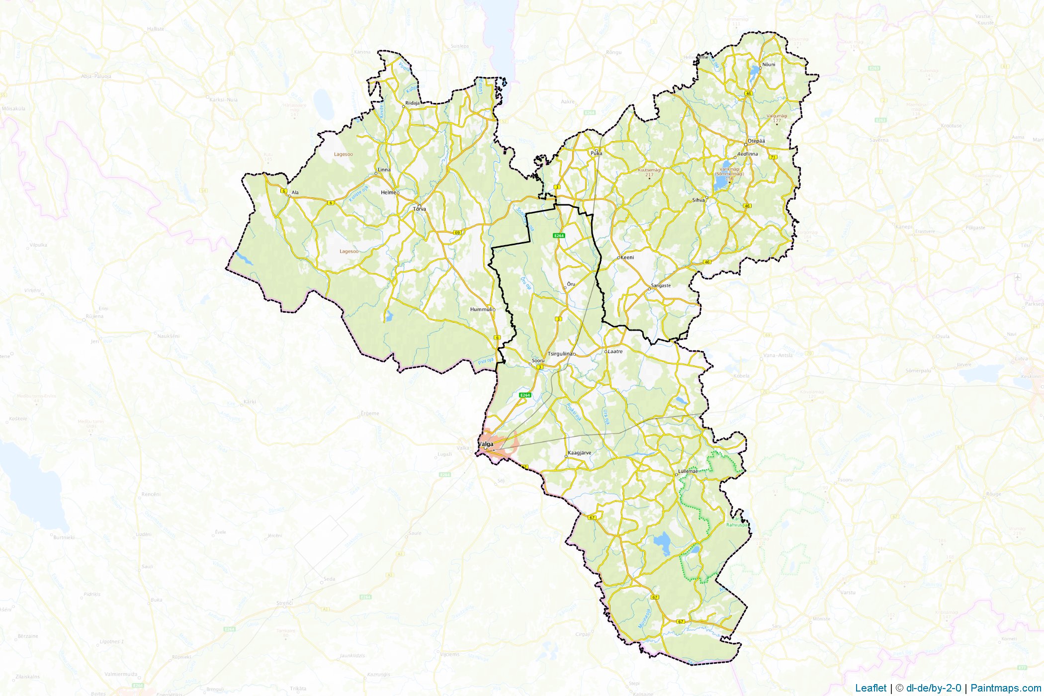 Muestras de recorte de mapas Valga (Estonia)-1