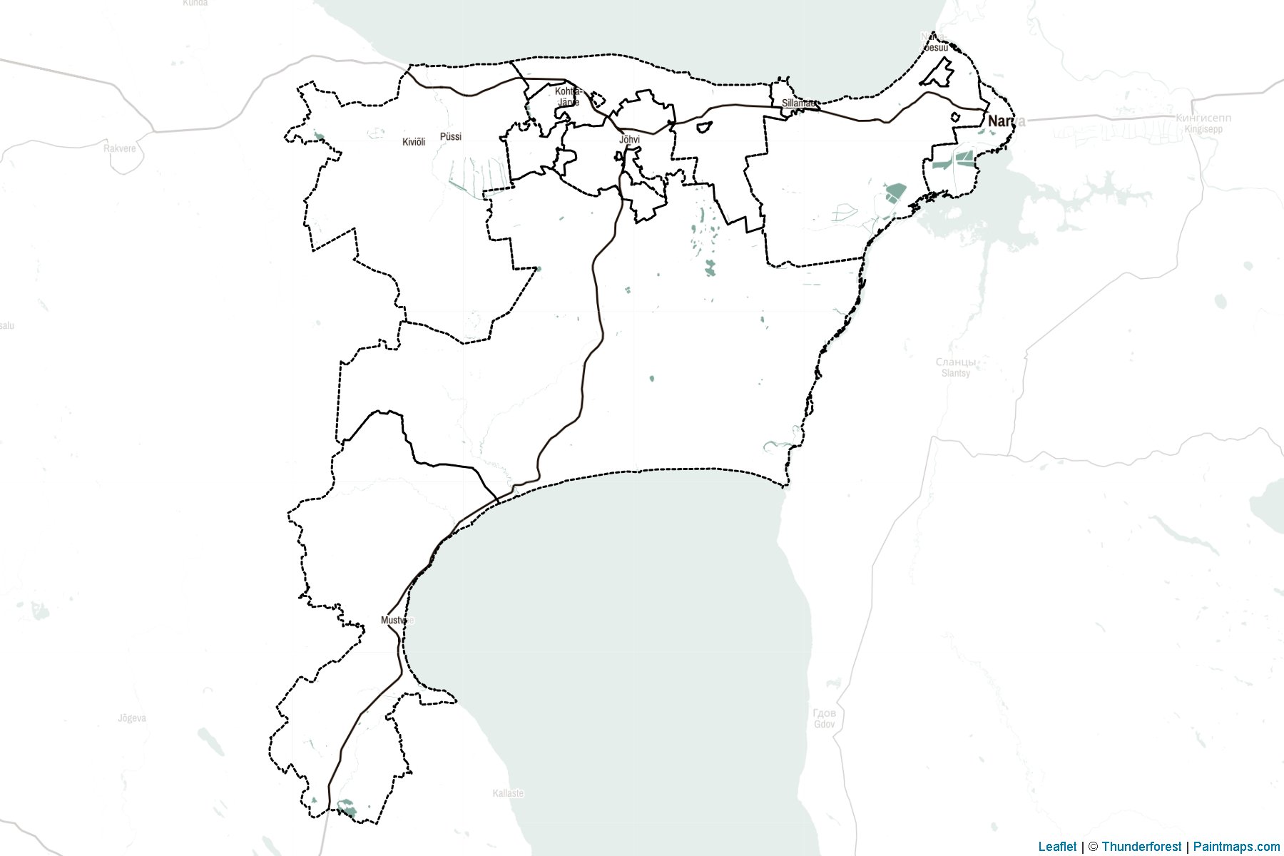 Muestras de recorte de mapas Ida-Viru (Estonia)-2