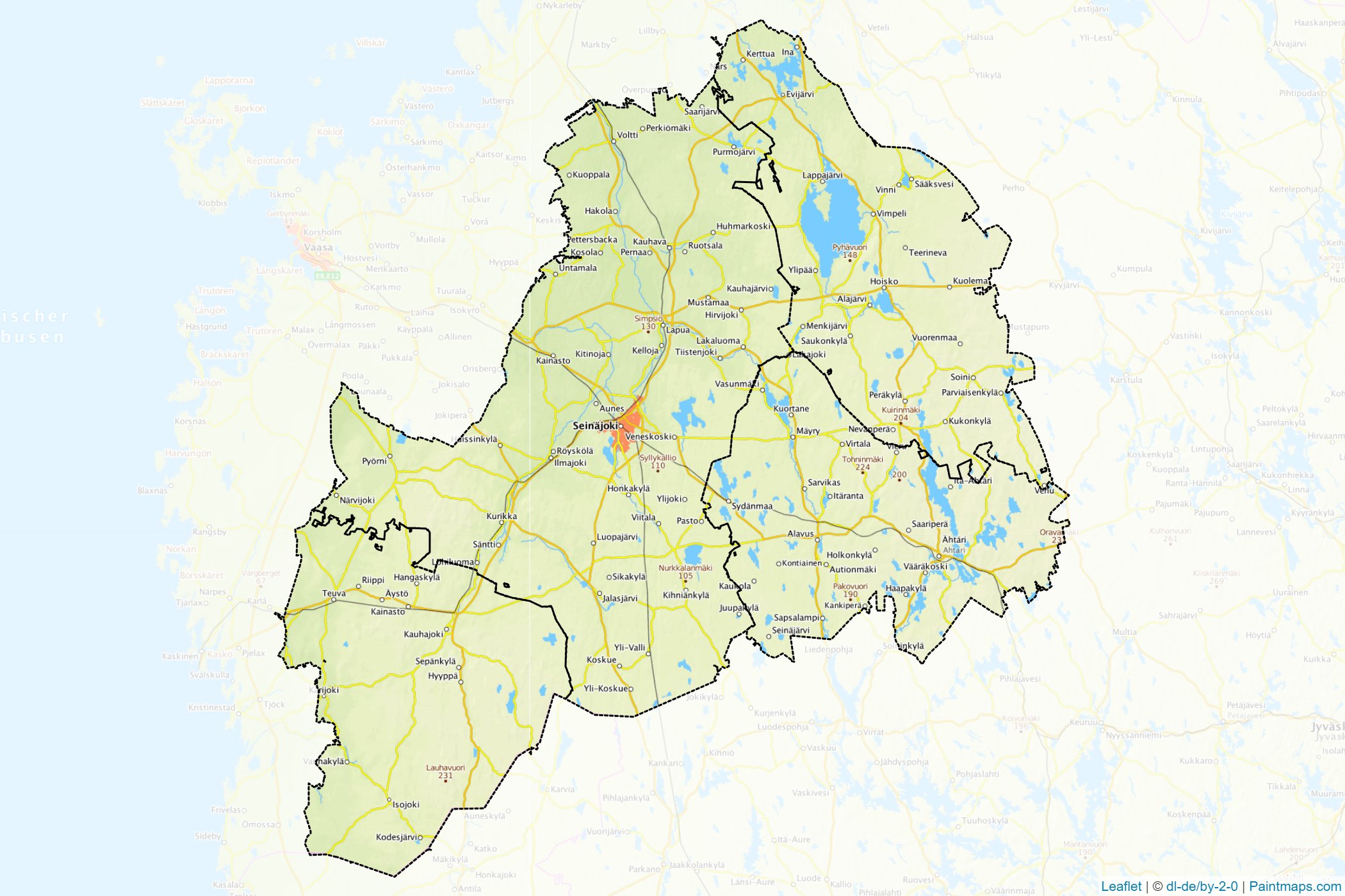 Southern Ostrobothnia (West Finland) Map Cropping Samples-1