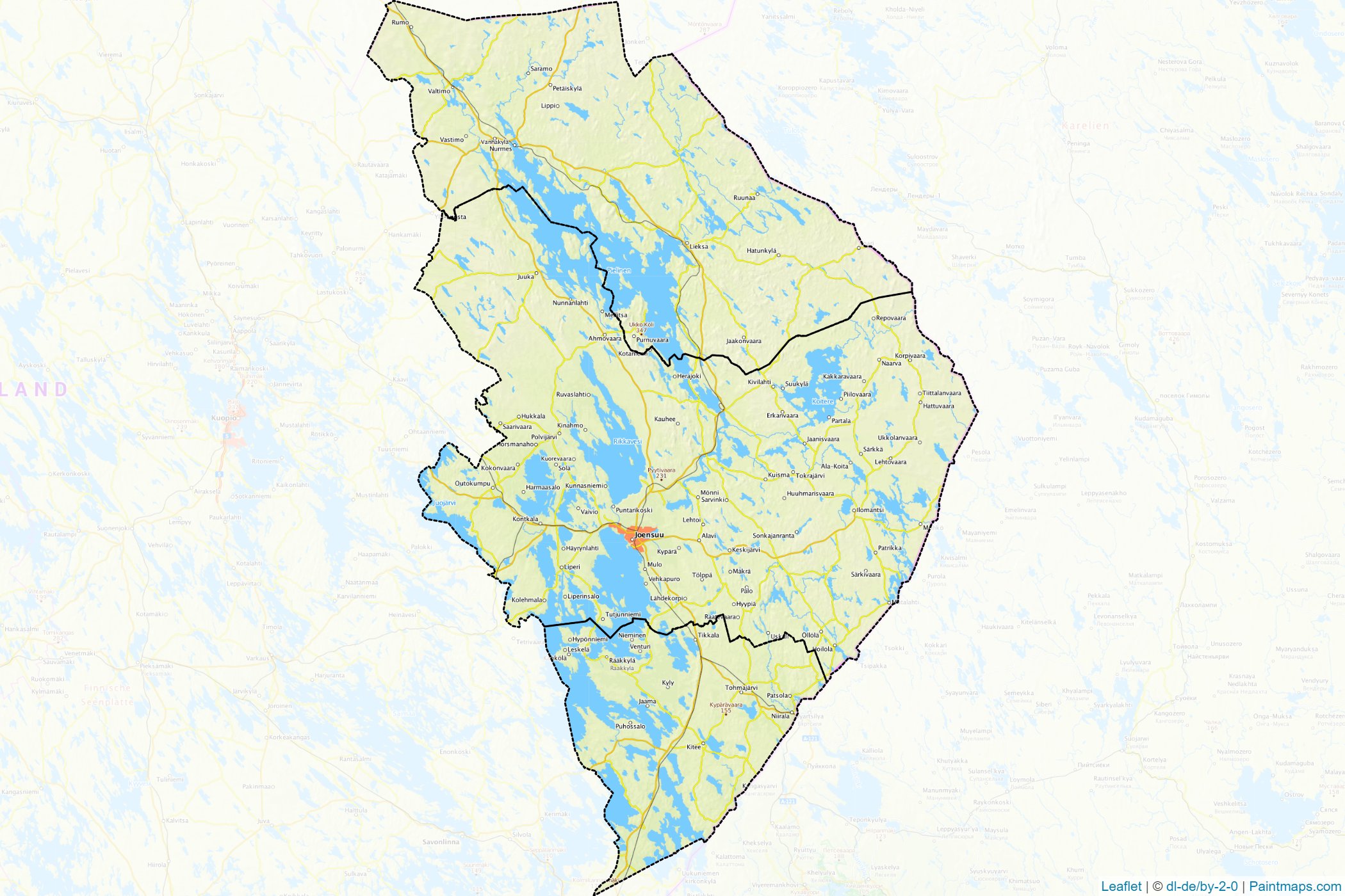 Kuzey Karelya (Eastern Finland) Haritası Örnekleri-1