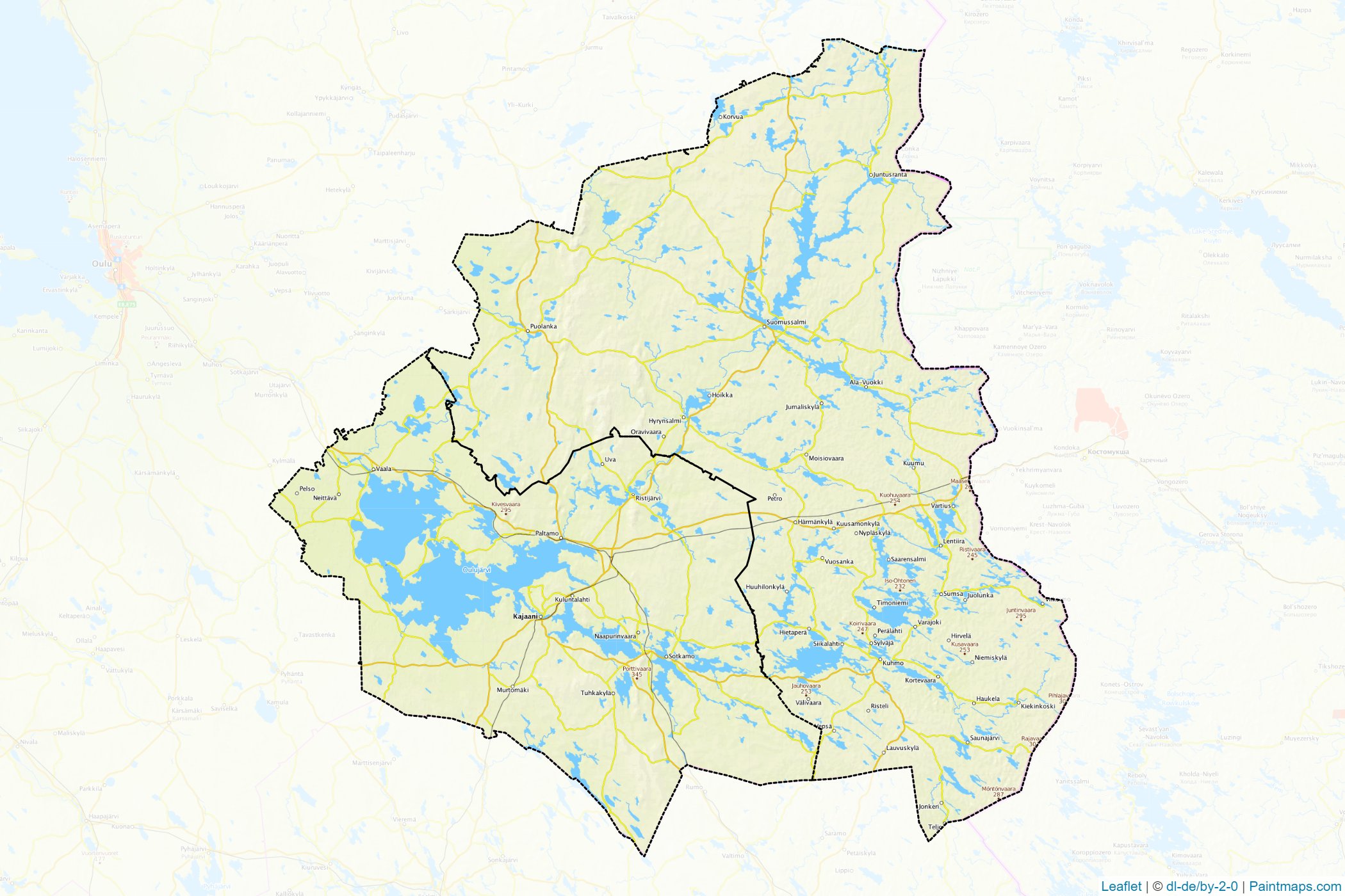 Kainuu (Northern Finland) Map Cropping Samples-1