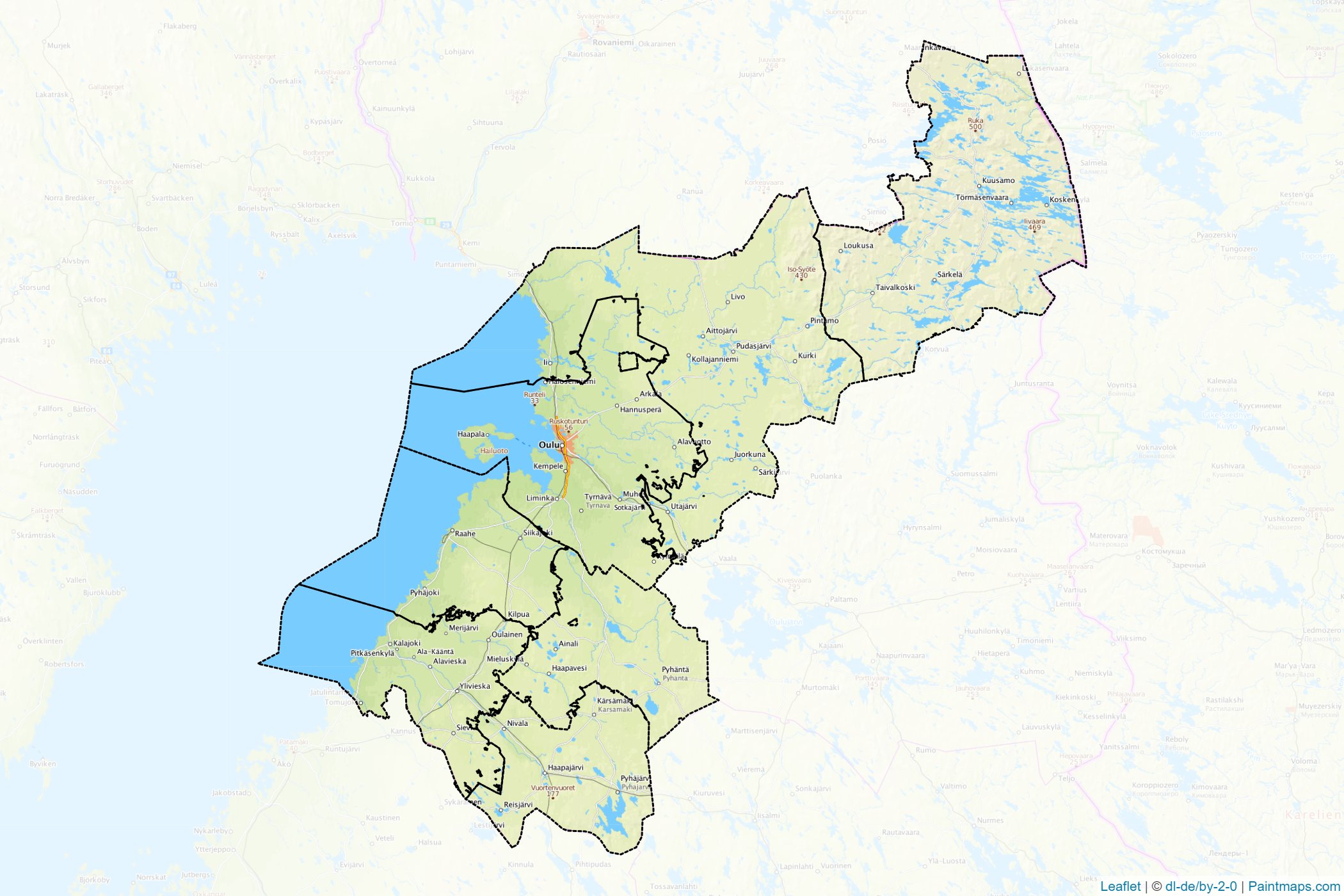 Kuzey Ostrobothnia (Northern Finland) Haritası Örnekleri-1