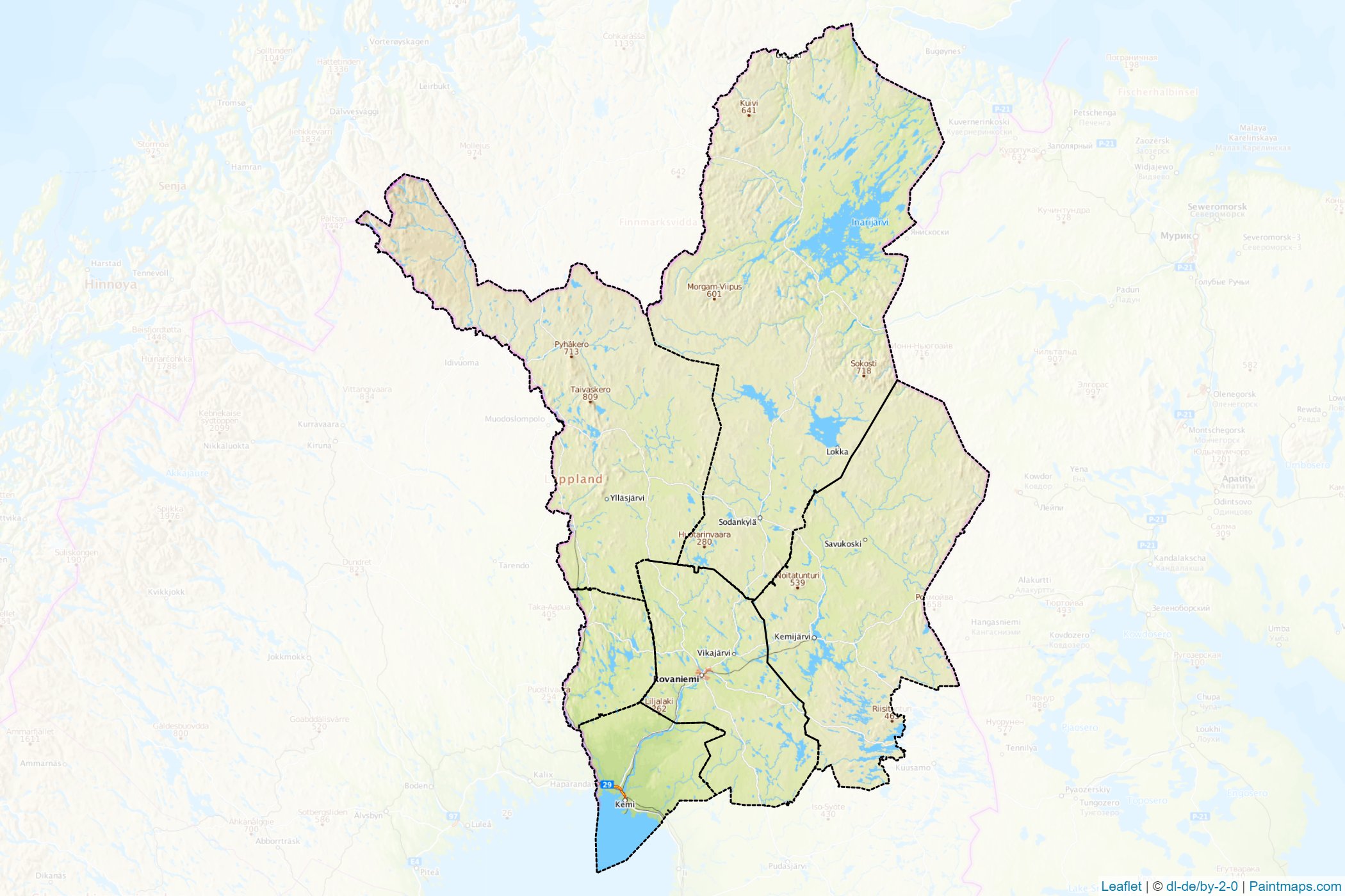 Lapland (Lapland) Map Cropping Samples-1