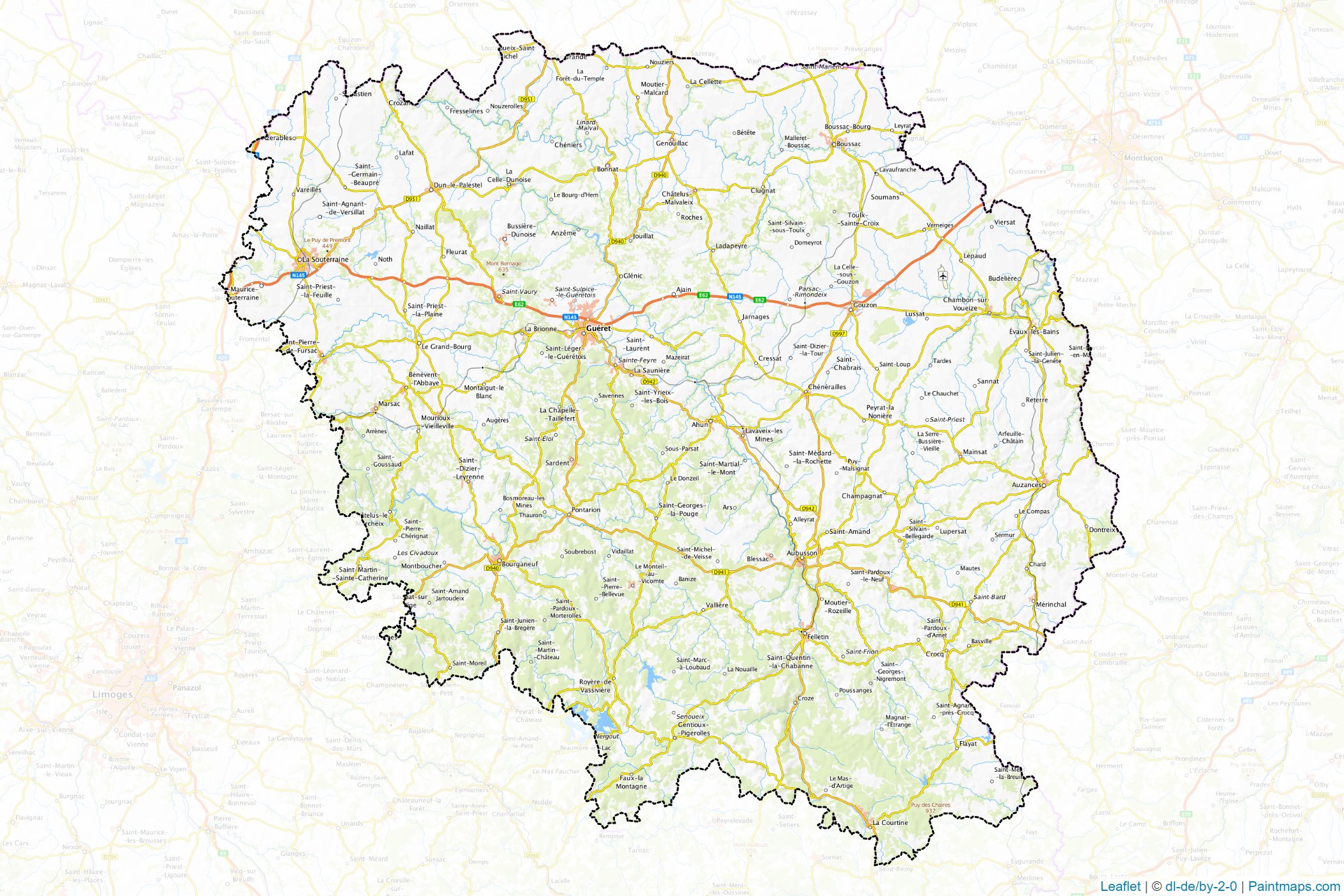 Creuse (New Aquitaine) Map Cropping Samples-1