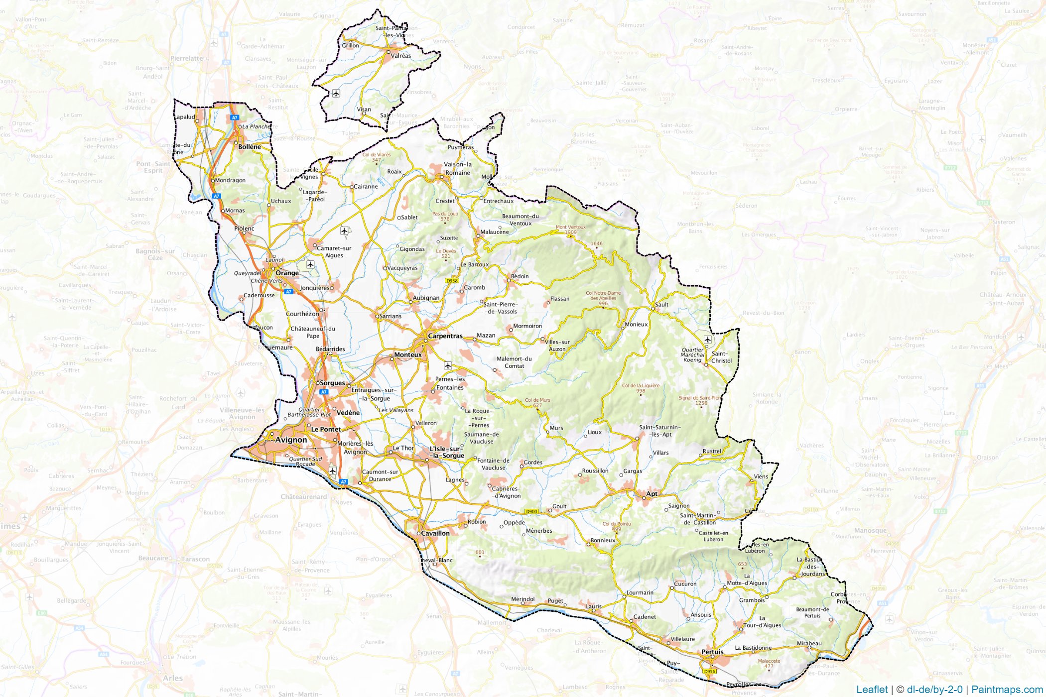 Vaucluse (Provence-Alpes-Cote d'Azur) Map Cropping Samples-1