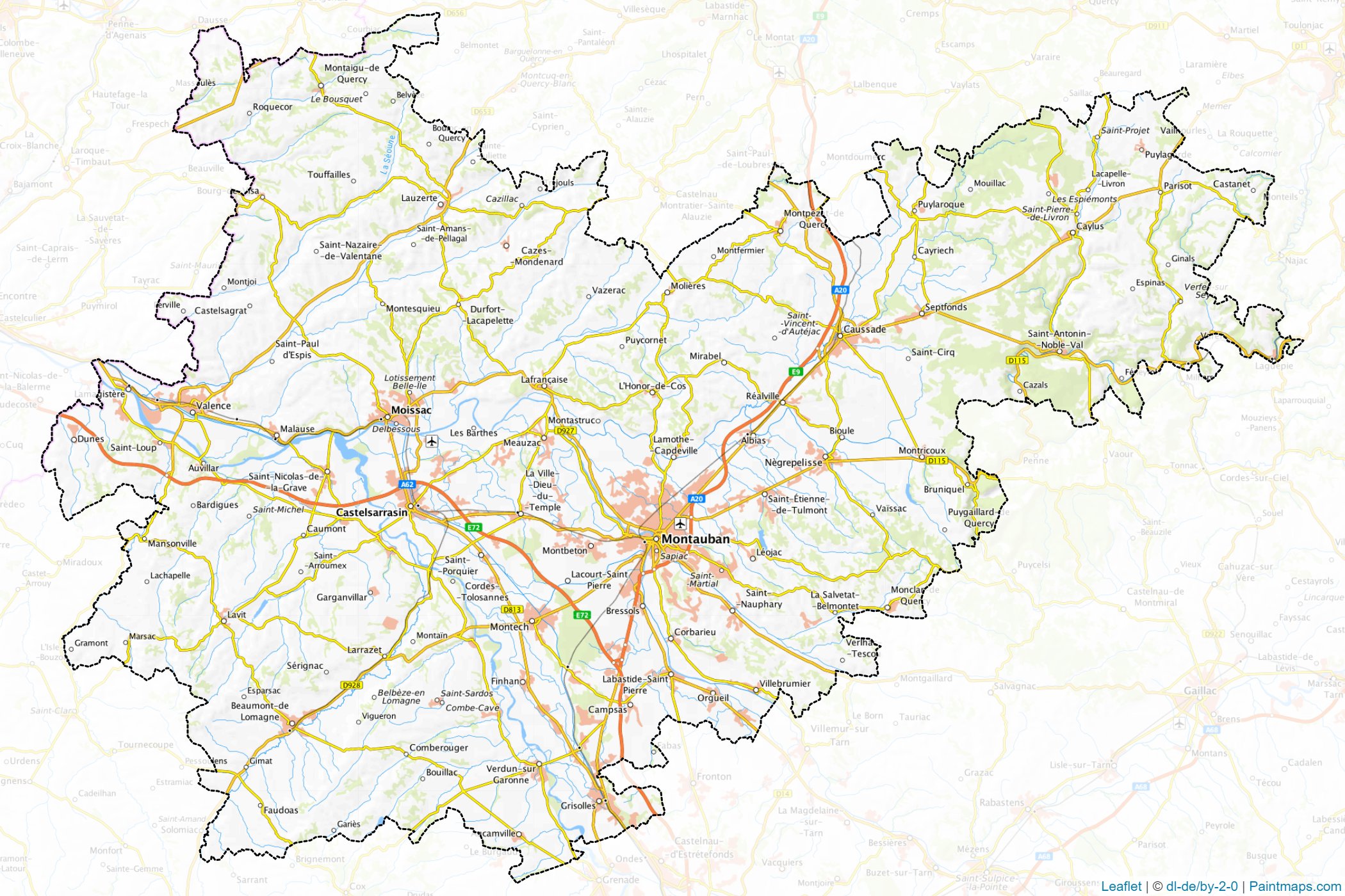 Tarn-et-Garonne (Occitania) Map Cropping Samples-1