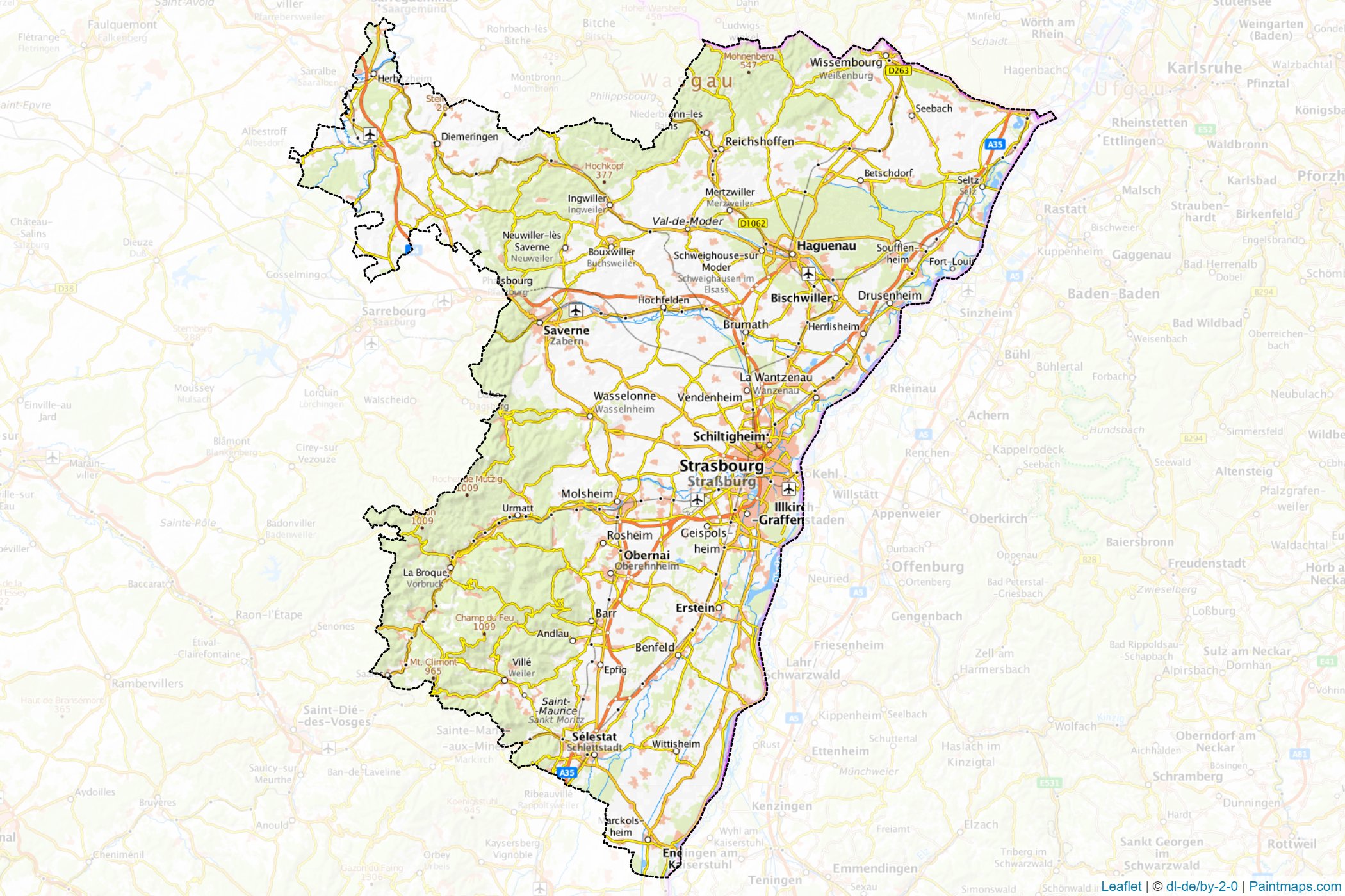 Bas-Rhin (Great East) Map Cropping Samples-1