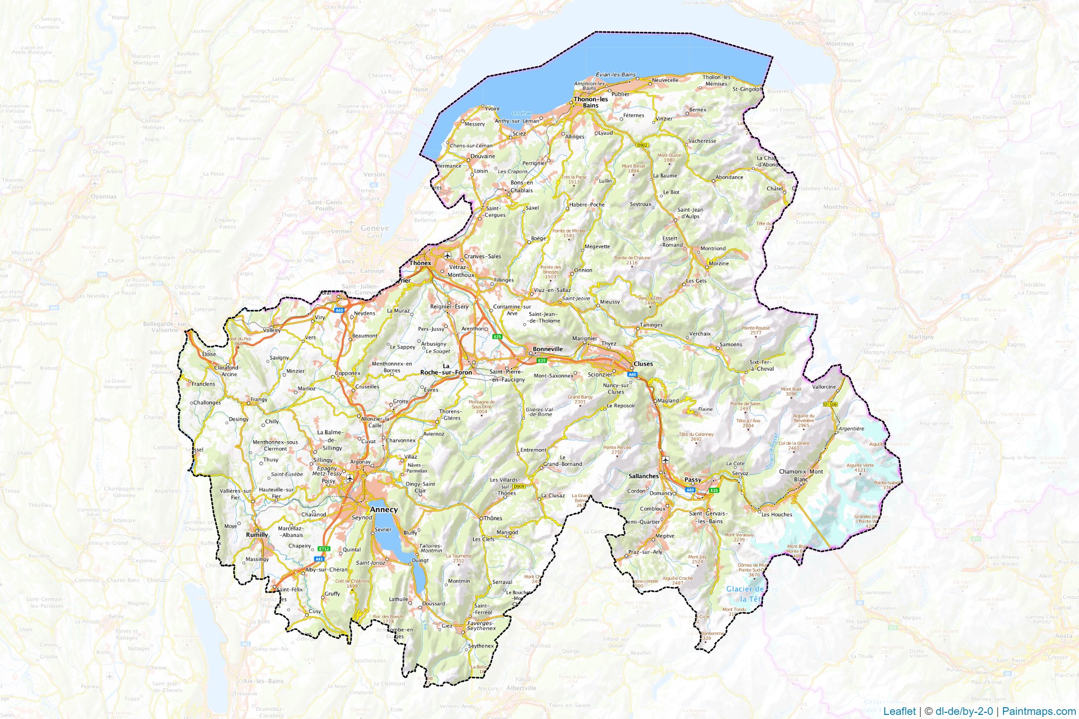 Muestras de recorte de mapas Haute-Savoie (Auvergne-Rhone-Alpes)-1