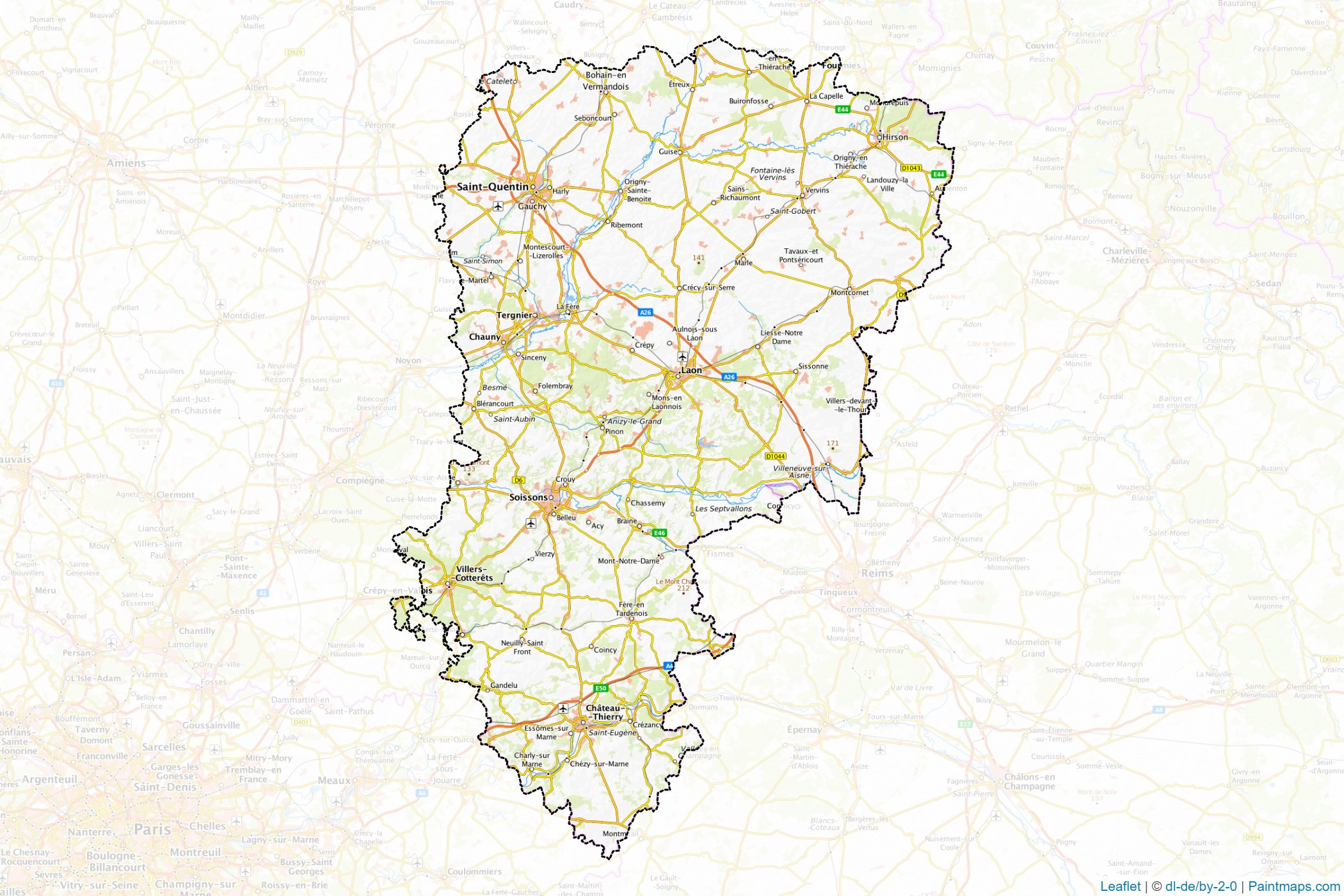 Aisne (Upper France) Map Cropping Samples-1