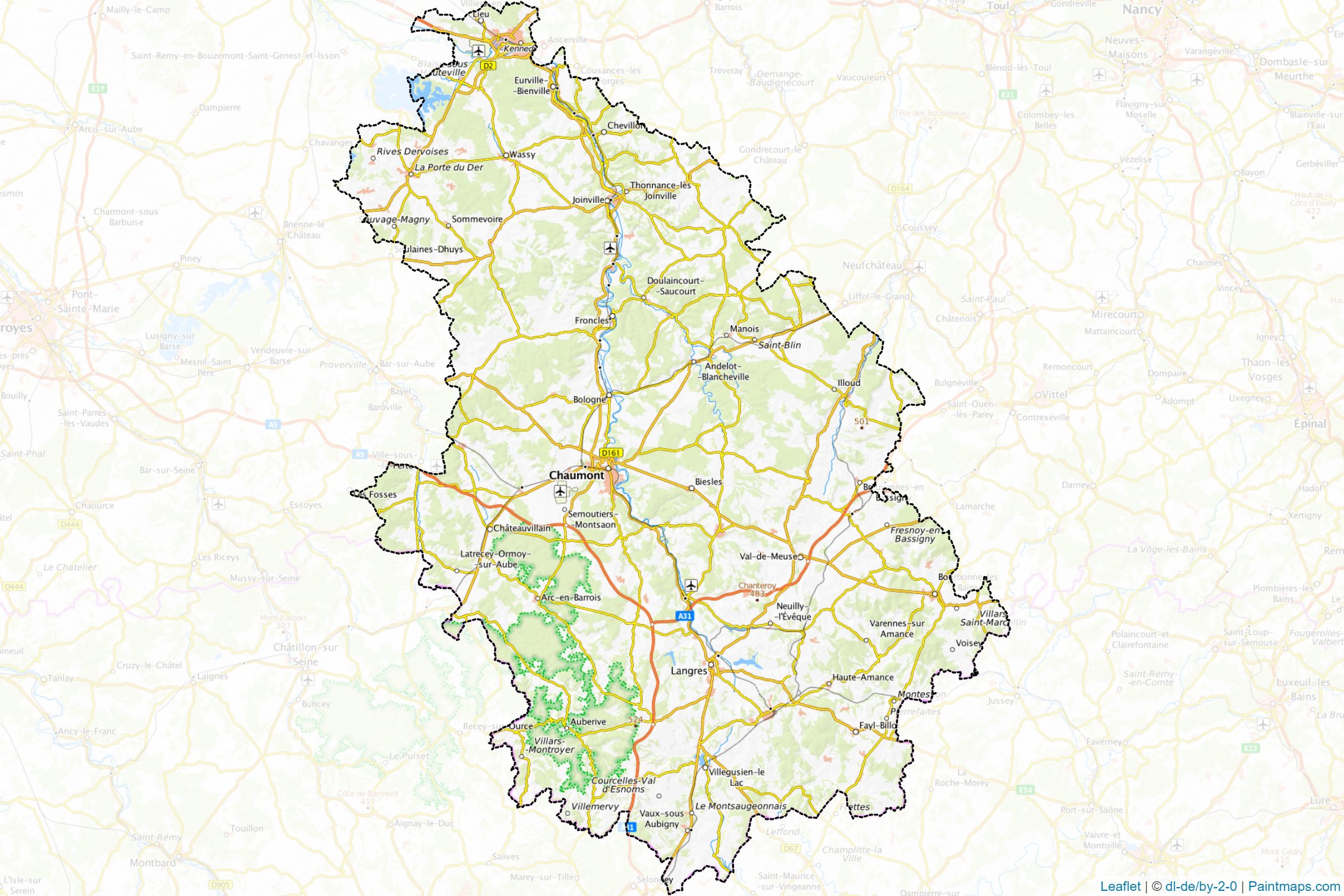 Haute-Marne (Great East) Map Cropping Samples-1