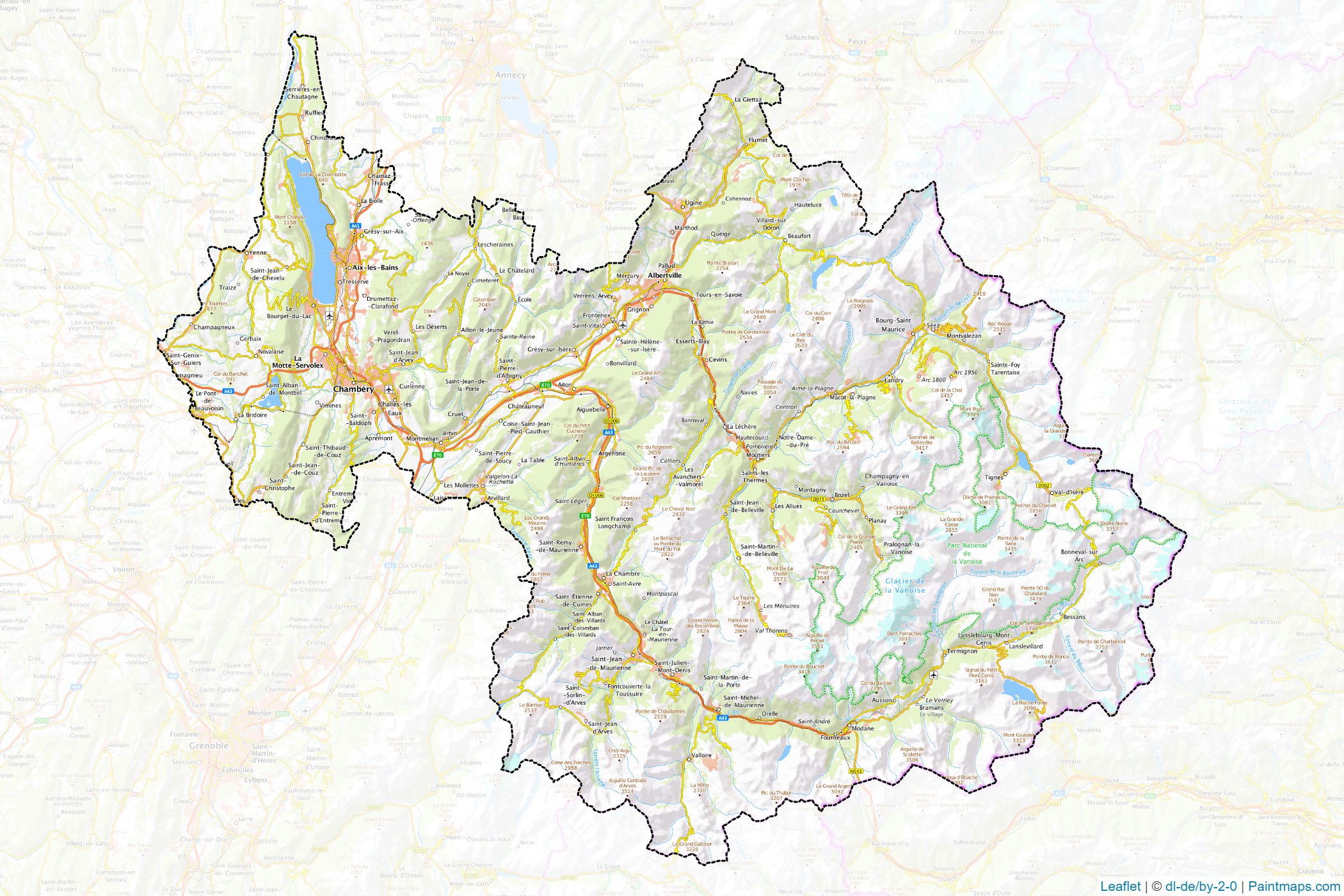 Savoie (Auvergne-Rhone-Alpes) Map Cropping Samples-1