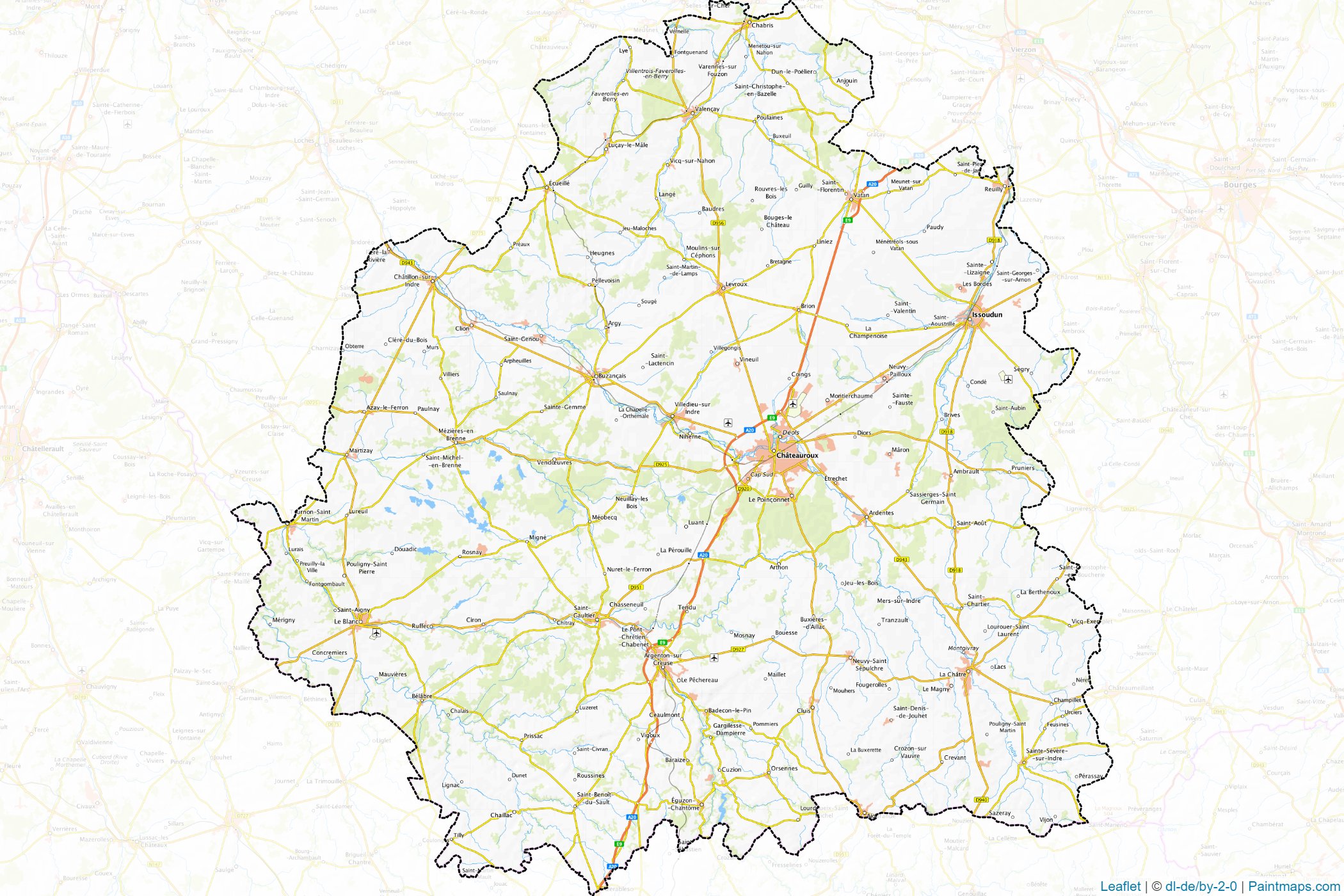 Indre (Centre) Map Cropping Samples-1