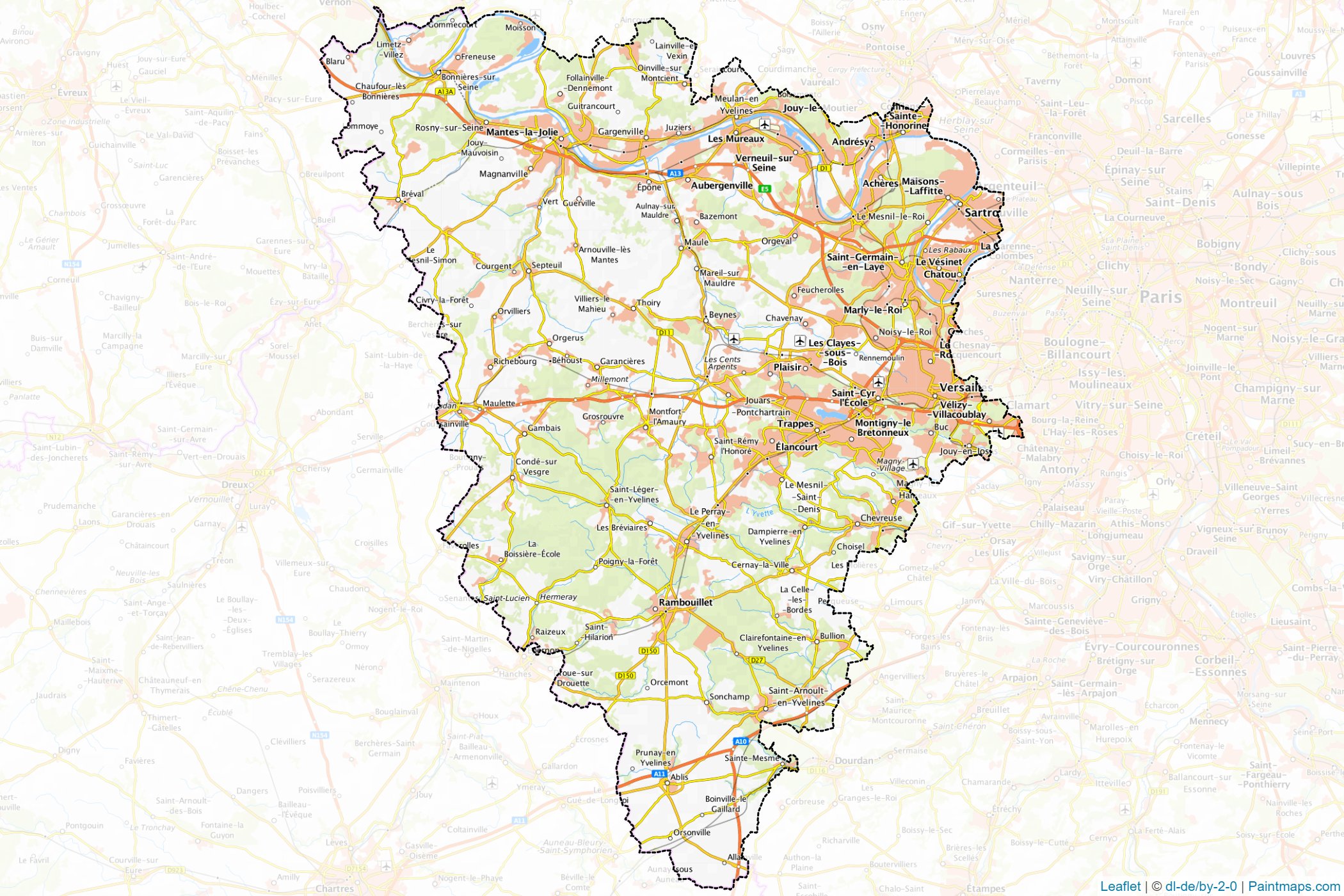 Yvelines (Ile-of-France) Map Cropping Samples-1