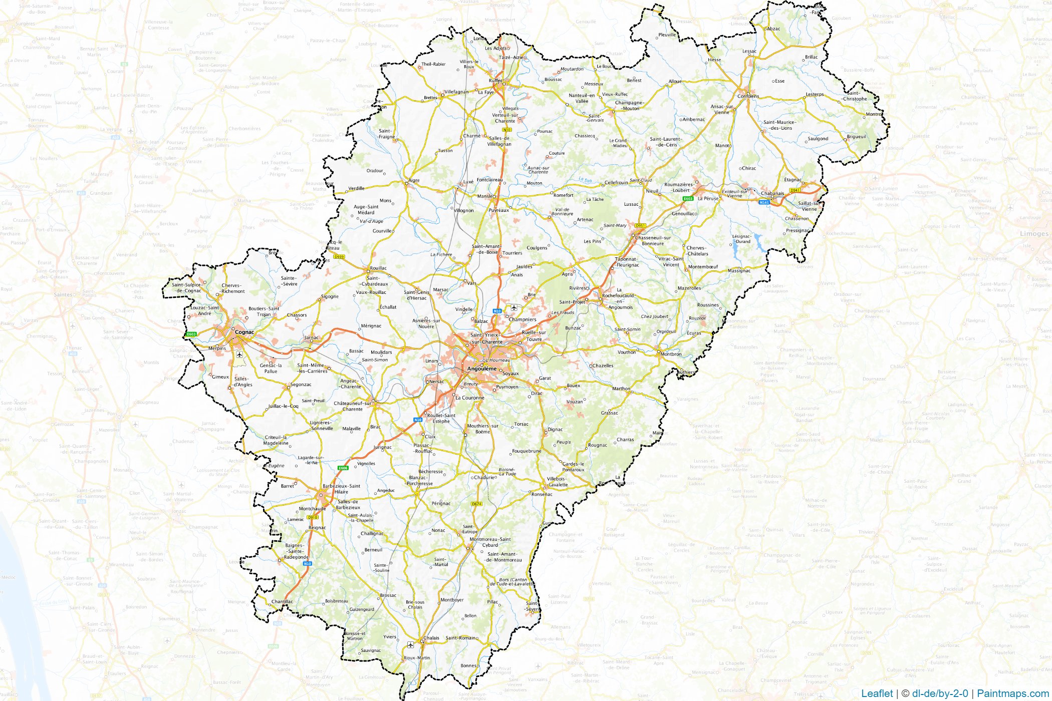 Charente (New Aquitaine) Map Cropping Samples-1