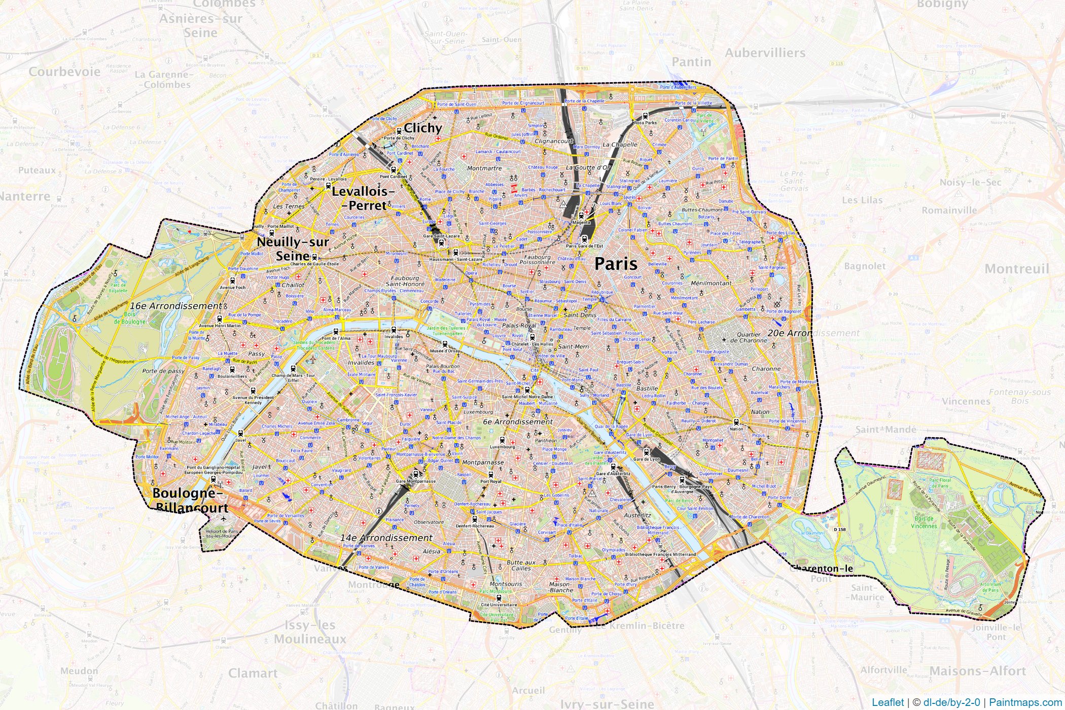 Paris (Ile-of-France) Map Cropping Samples-1