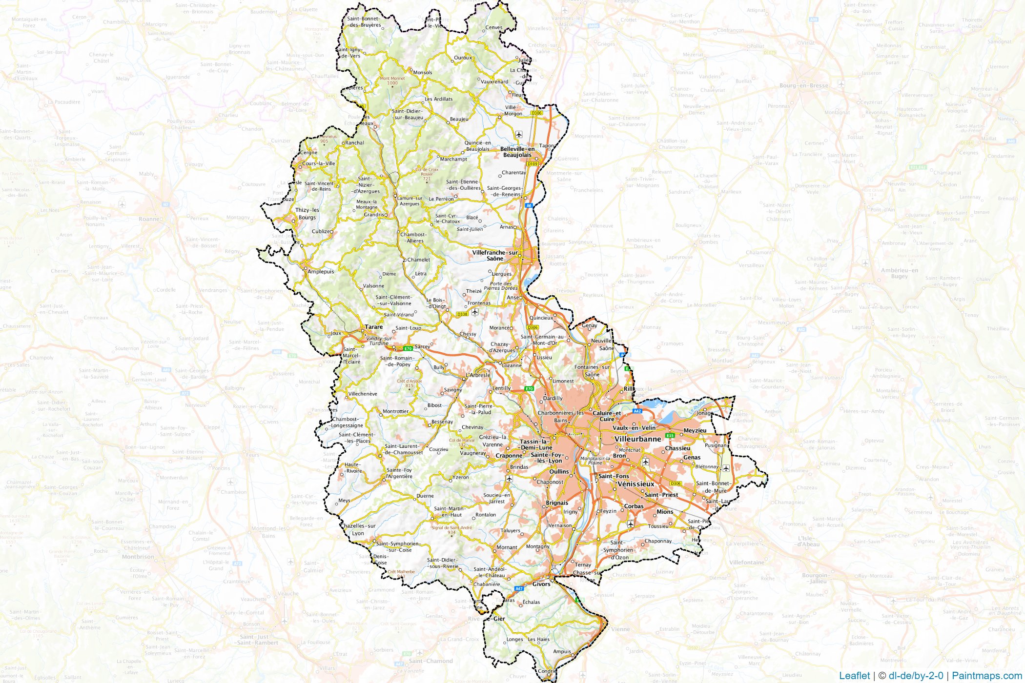 Rhône (Auvergne-Rhone-Alpes) Map Cropping Samples-1