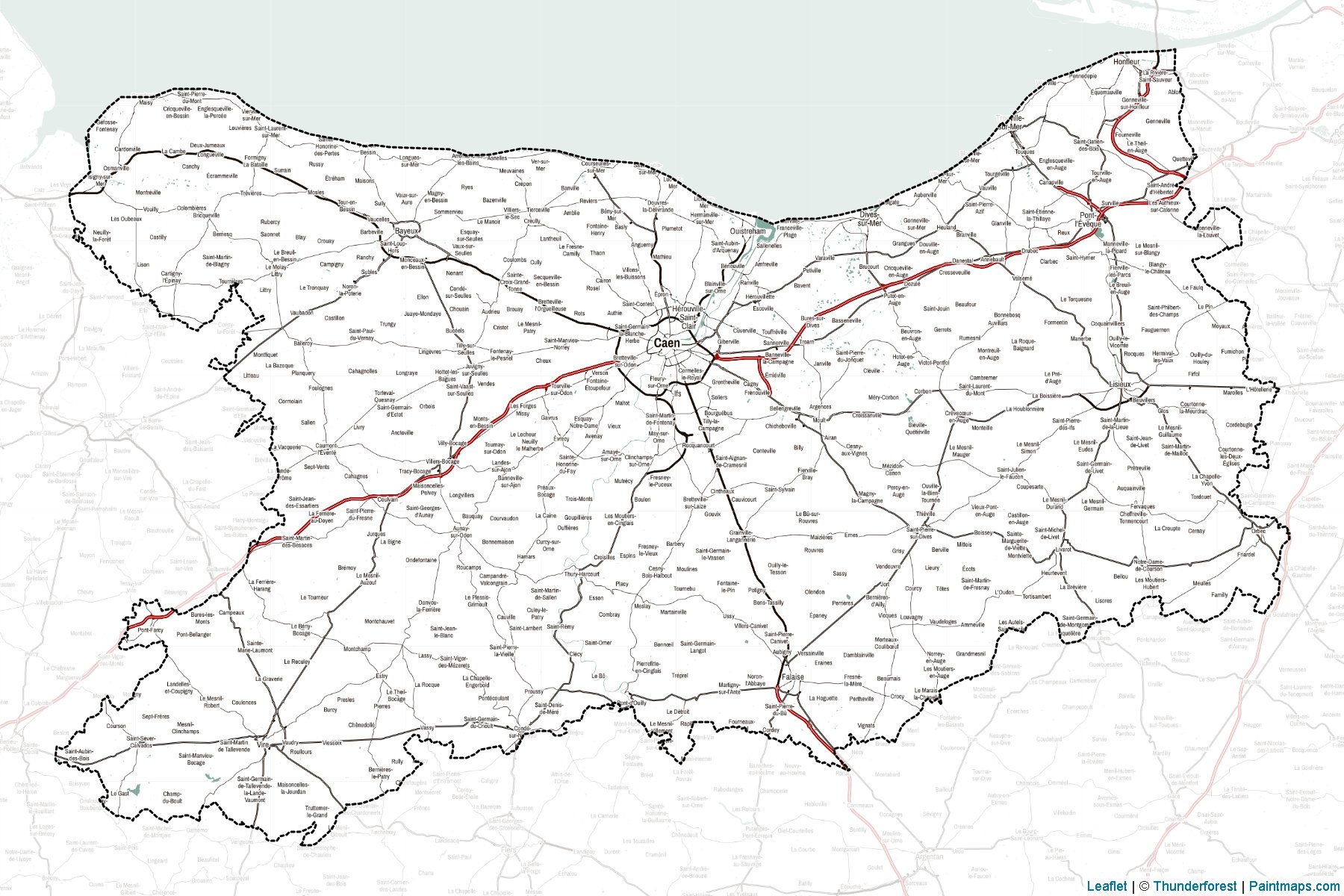 Calvados (Normandy) Map Cropping Samples-2