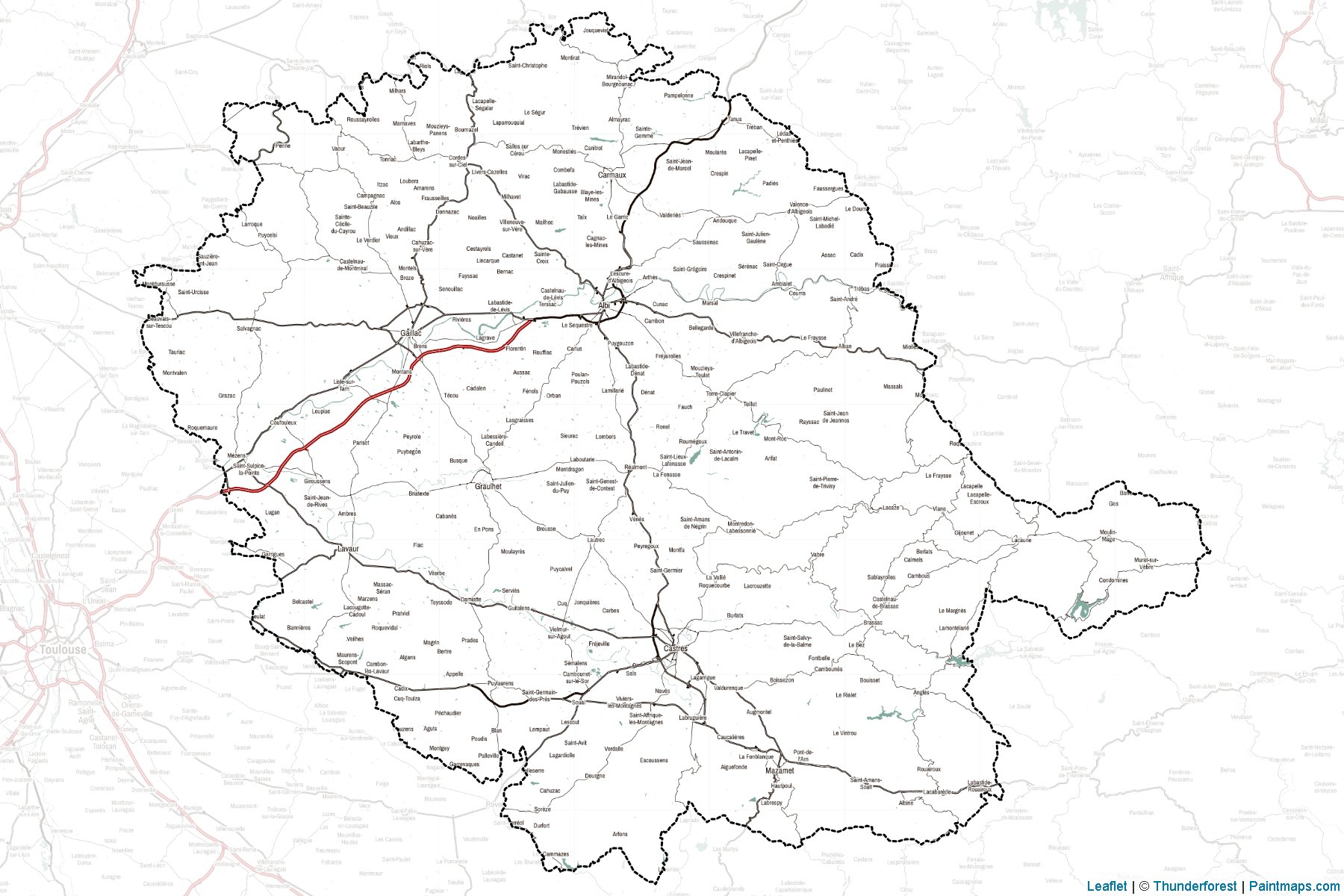 Tarn (Occitanie) Haritası Örnekleri-2