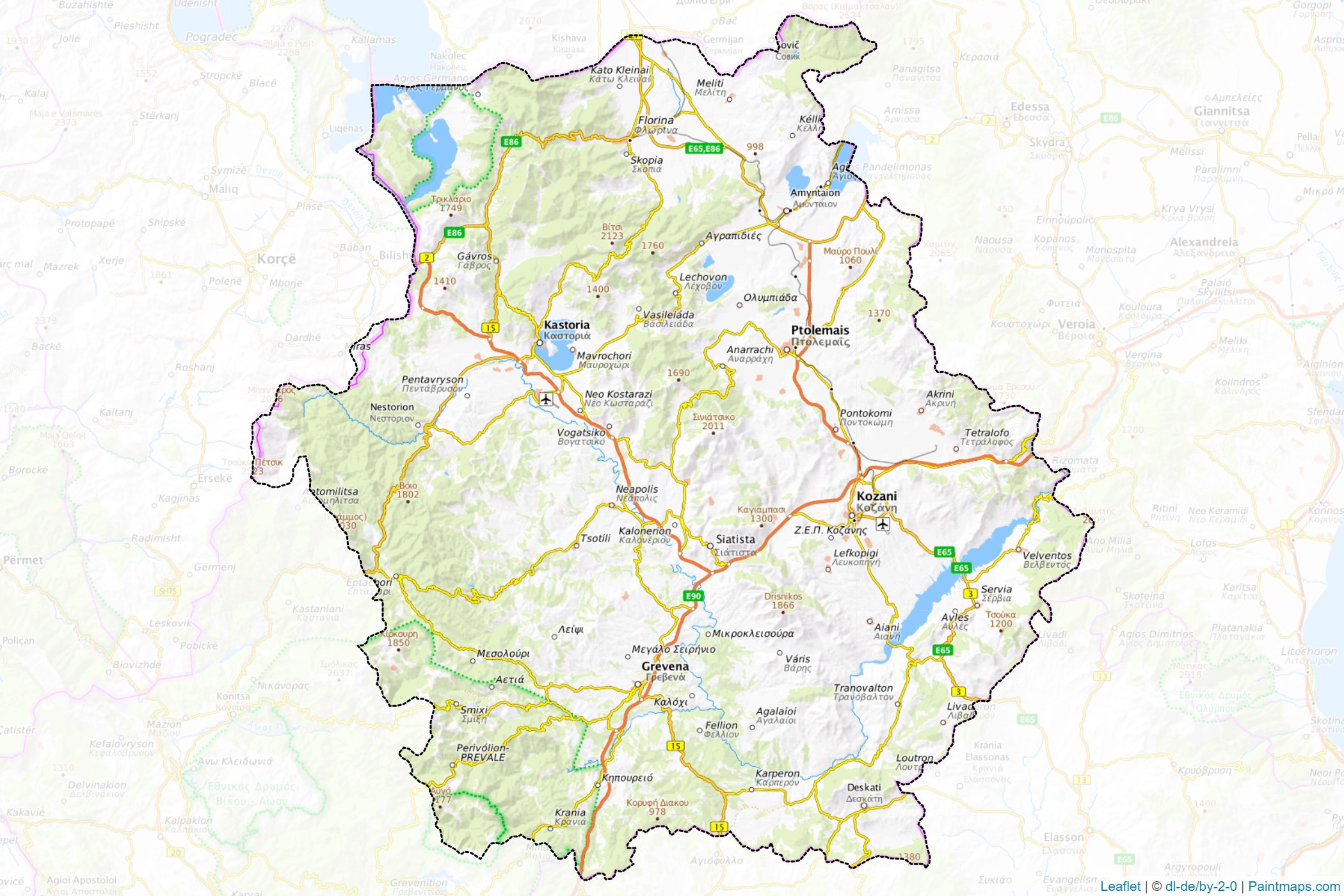 West Macedonia (Greece) Map Cropping Samples-1