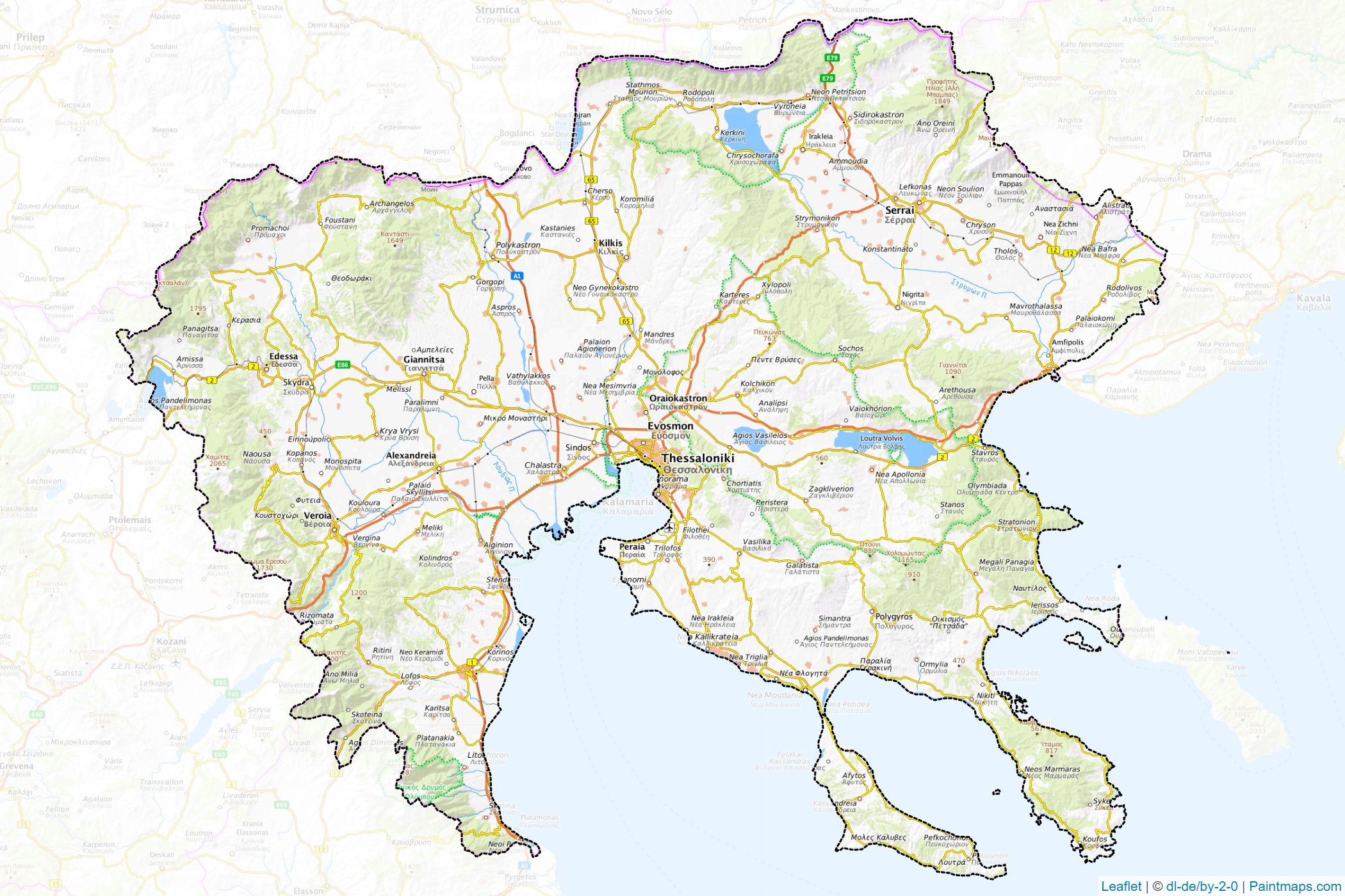 Central Macedonia (Greece) Map Cropping Samples-1