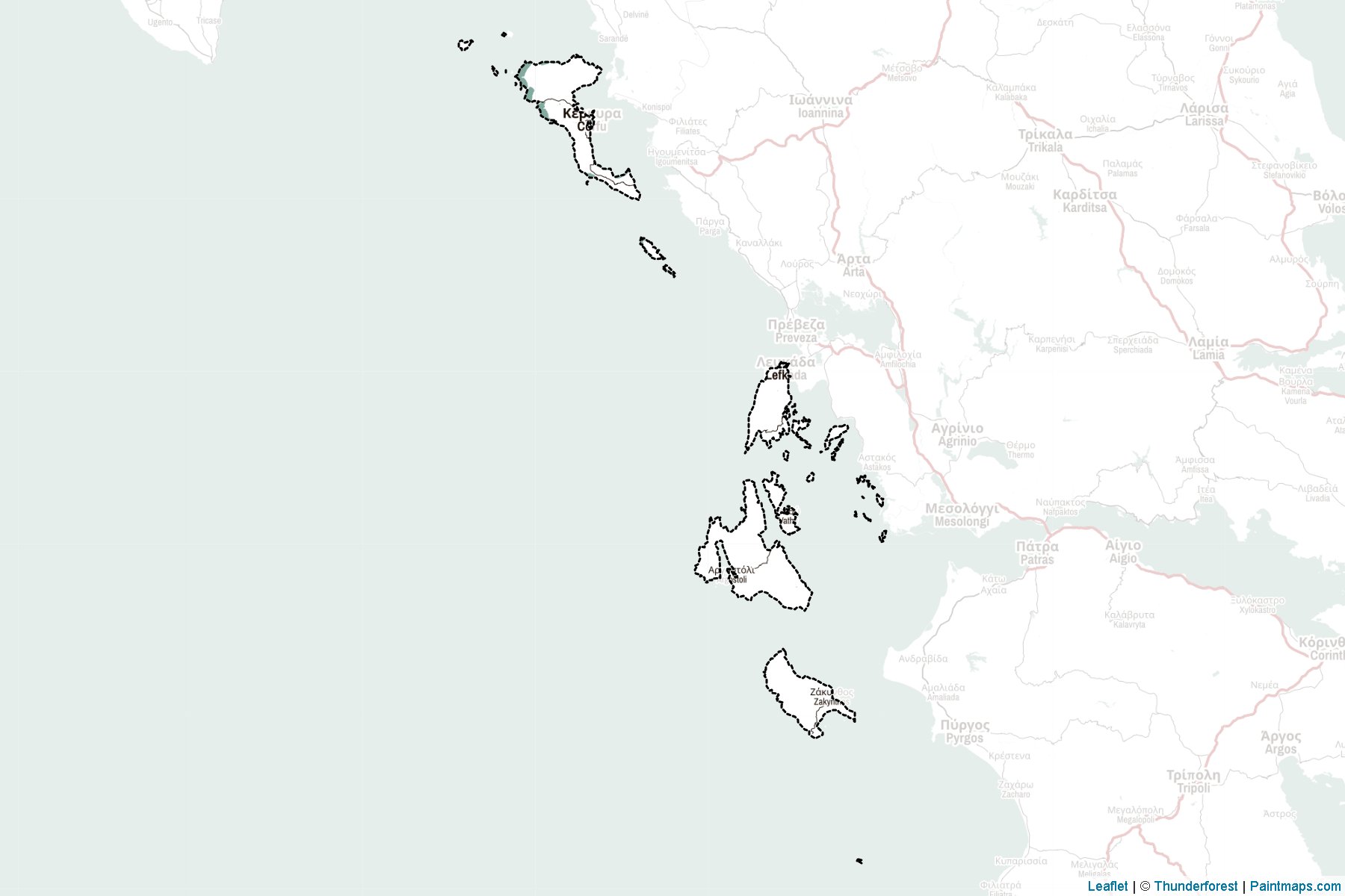 Ionian Islands (Greece) Map Cropping Samples-2