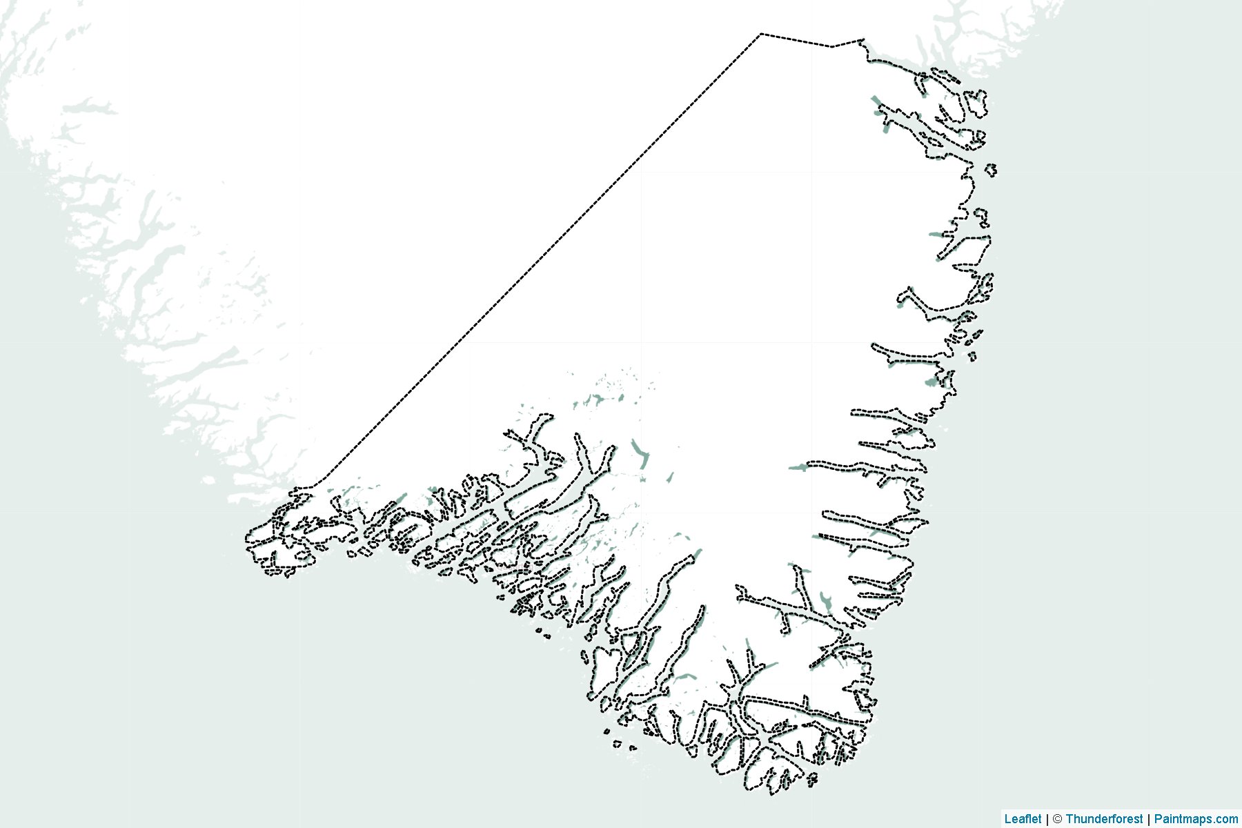 Muestras de recorte de mapas Kommune Kujalleq (Tierra Verde)-2