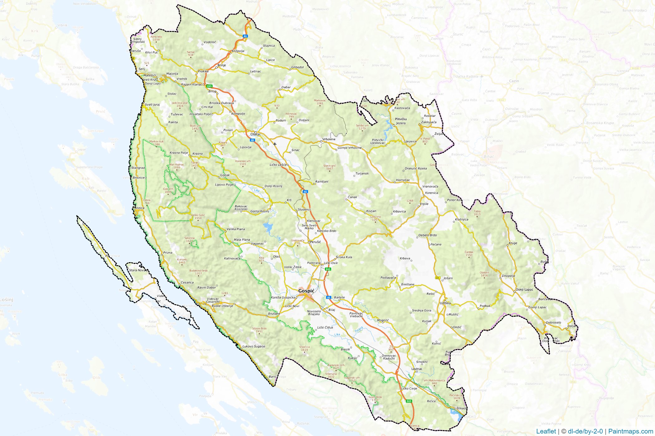 Licko-senjska (Croatia) Map Cropping Samples-1