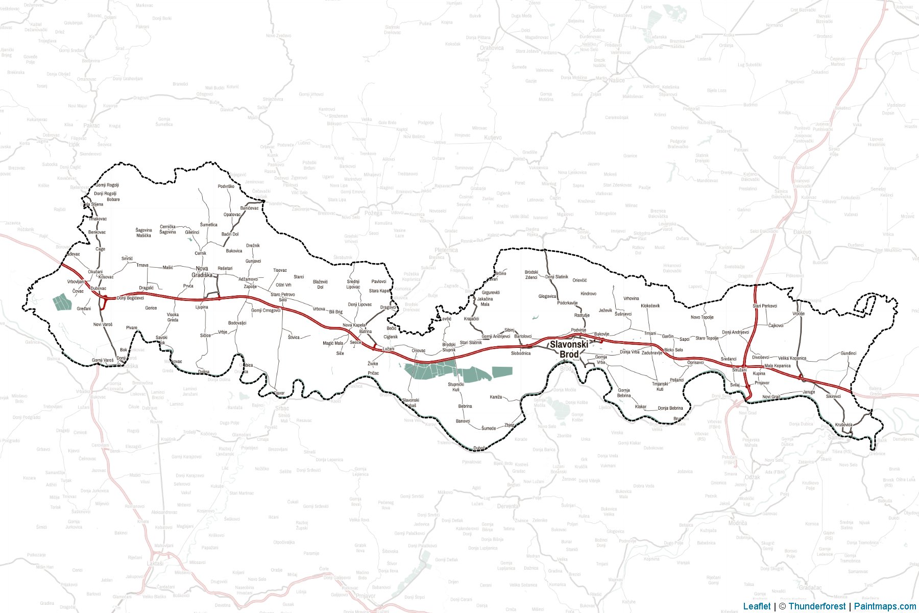 Muestras de recorte de mapas Brodsko-posavska (Croacia)-2