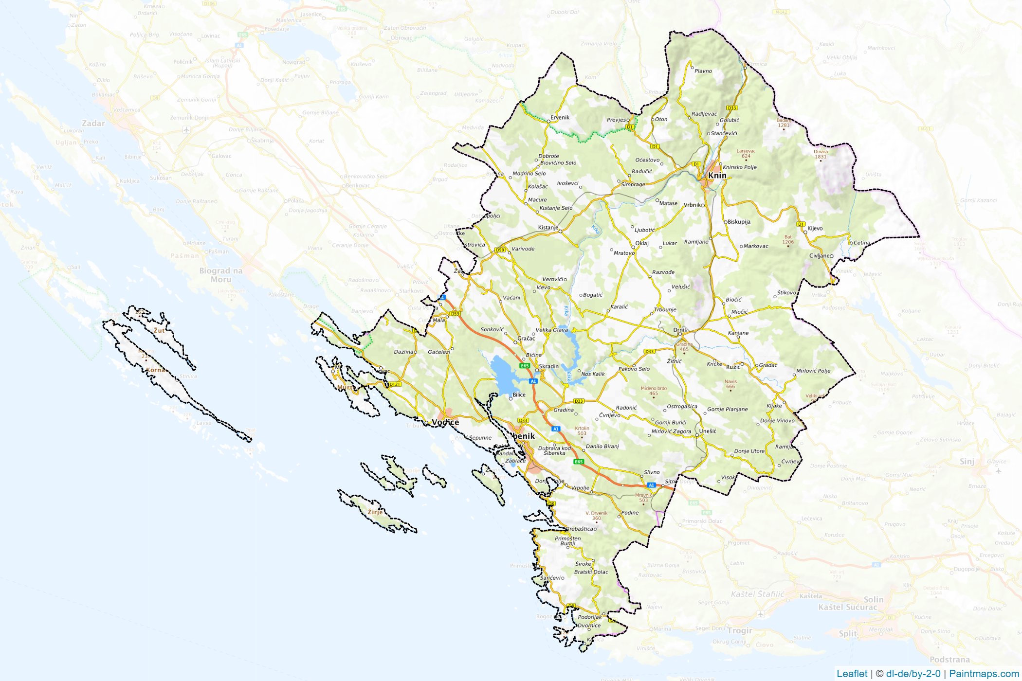 Sibenik (Croatia) Map Cropping Samples-1