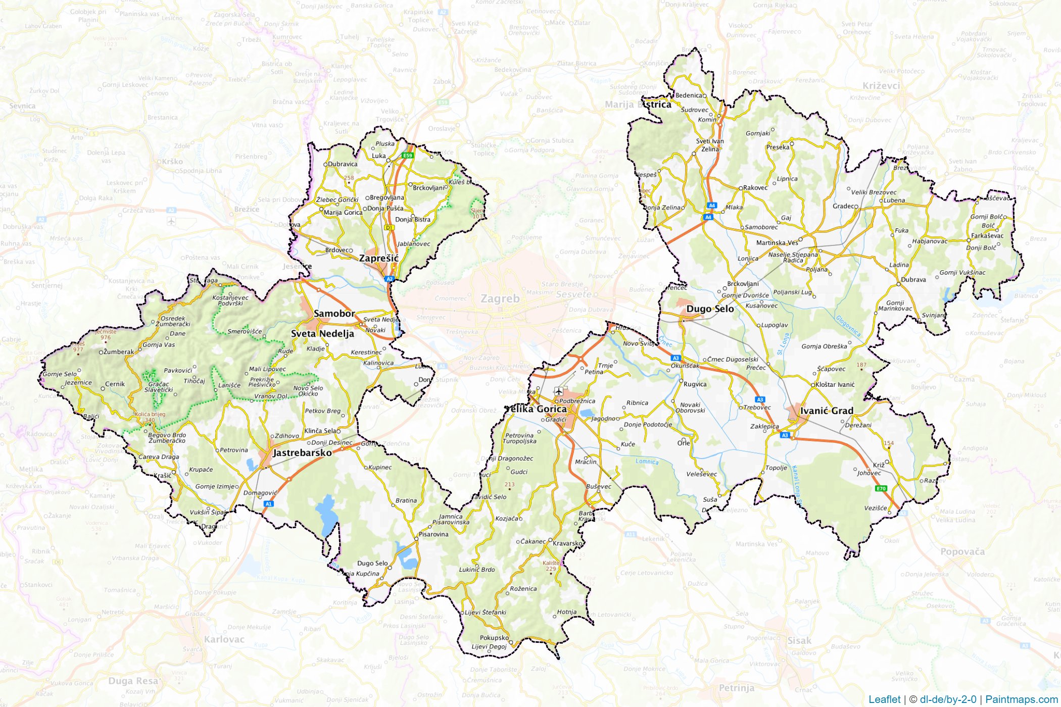 Zagrebacka (Croatia) Map Cropping Samples-1