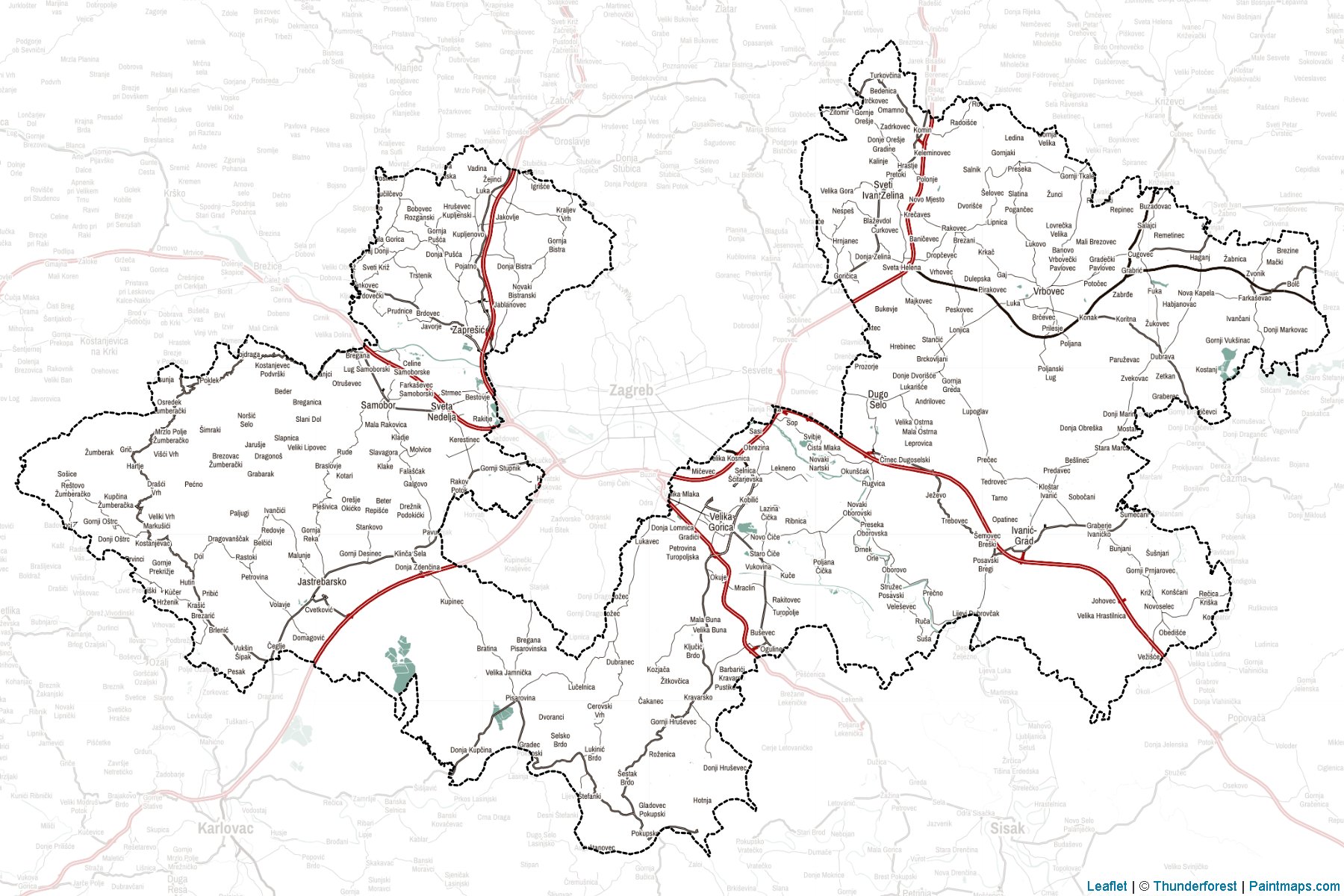 Zagrebacka (Croatia) Map Cropping Samples-2