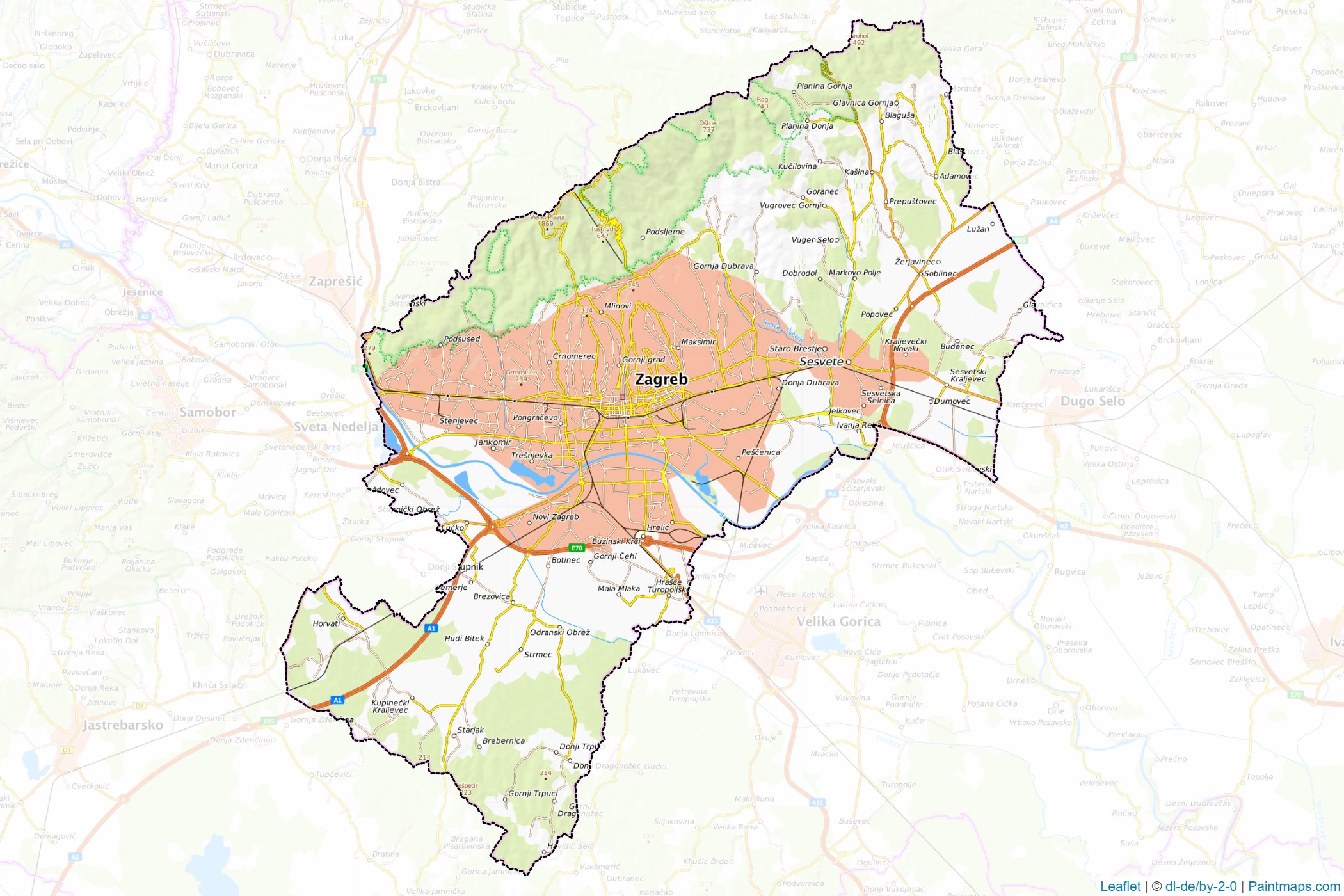 Grad Zagreb (Croatia) Map Cropping Samples-1