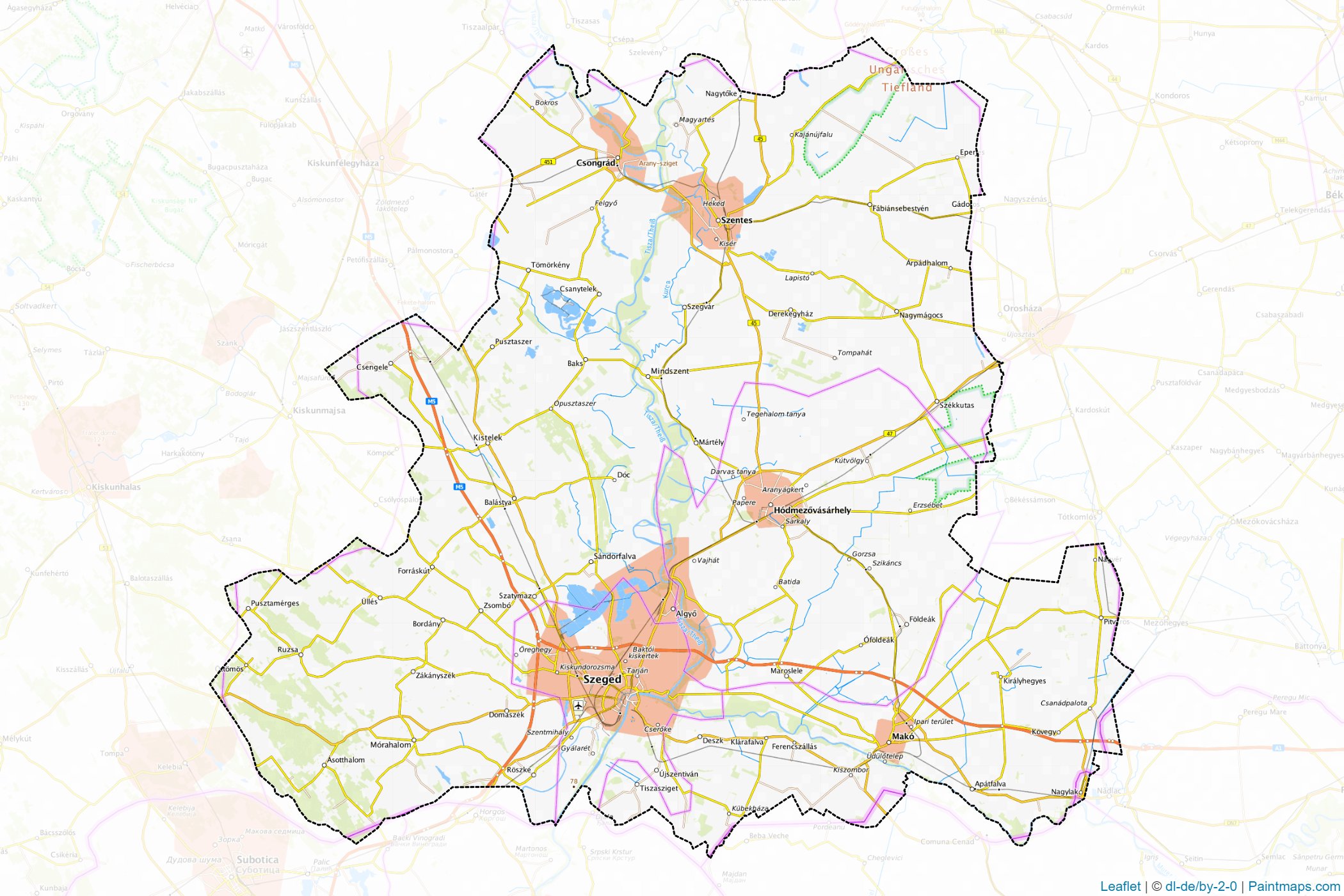 Csongrád (Southern Great Plain) Map Cropping Samples-1