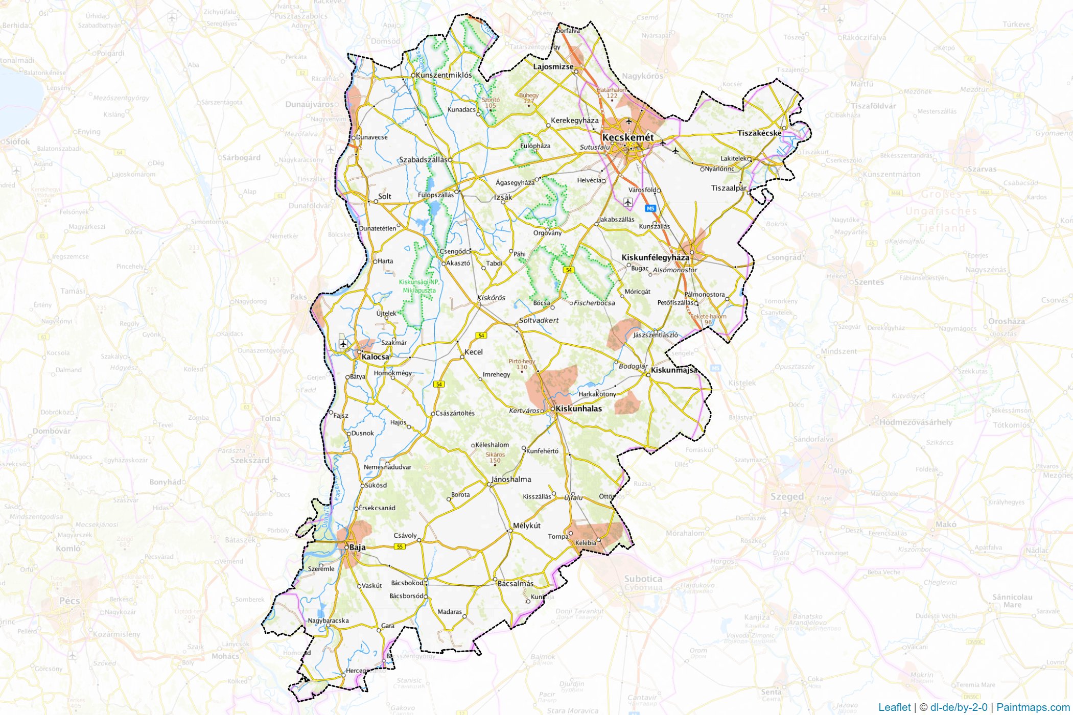 Bács-Kiskun (Southern Great Plain) Map Cropping Samples-1