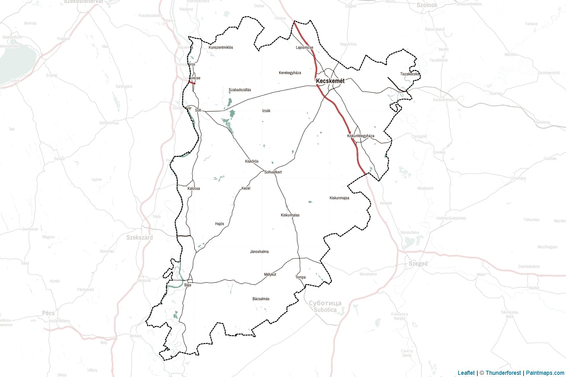 Bács-Kiskun (Southern Great Plain) Map Cropping Samples-2