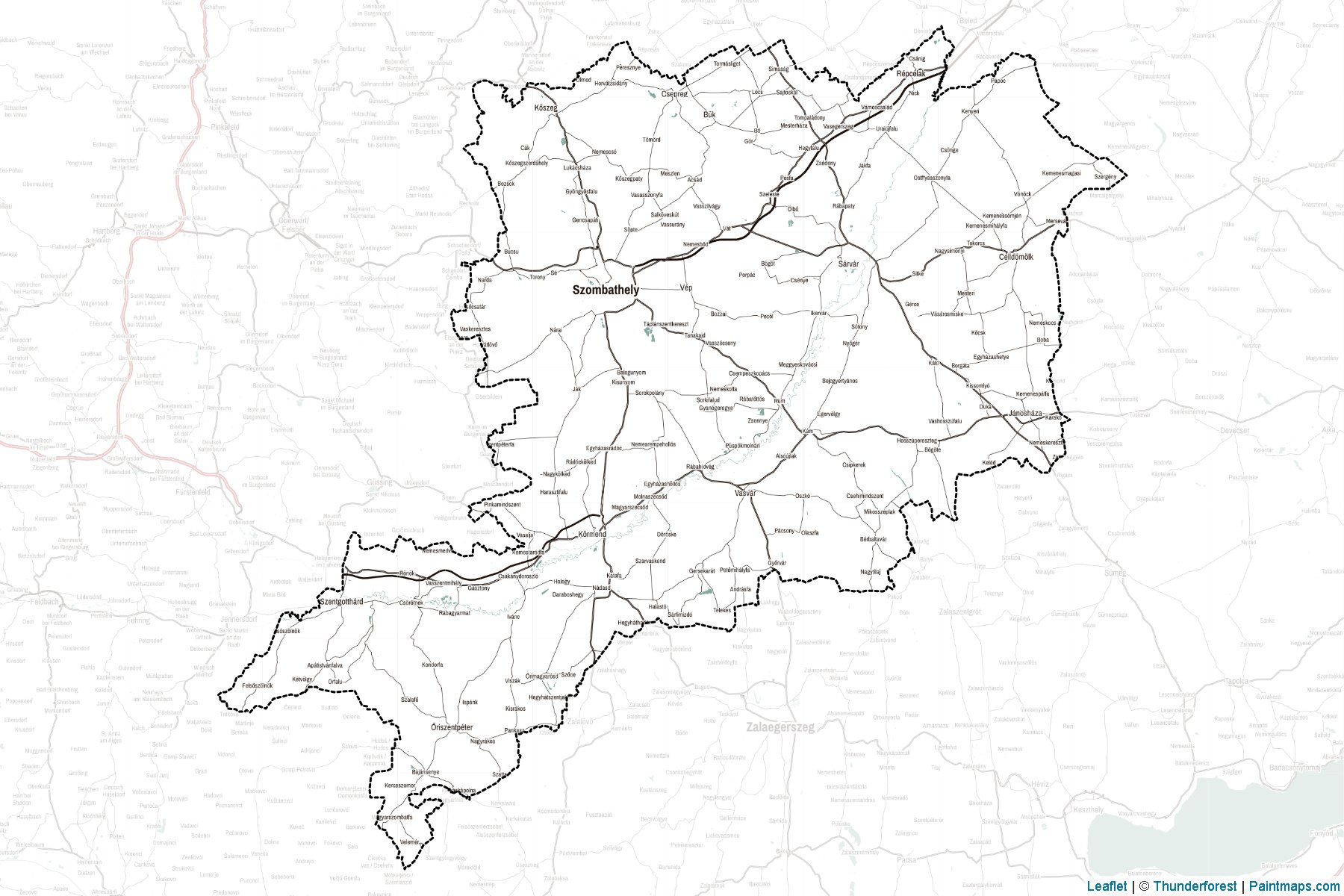 Vas (Western Transdanubia) Map Cropping Samples-2