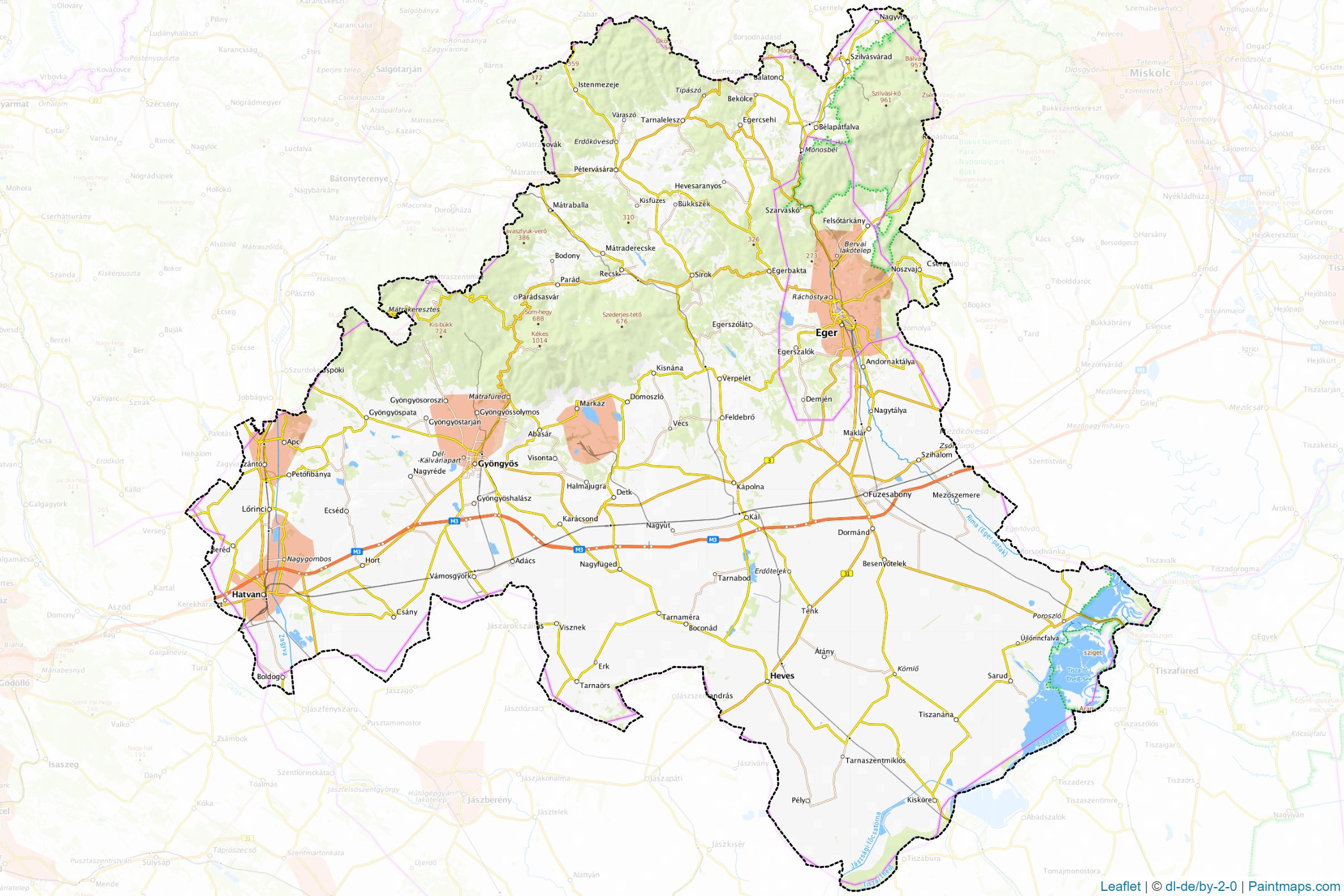 Heves (Northern Hungary) Map Cropping Samples-1