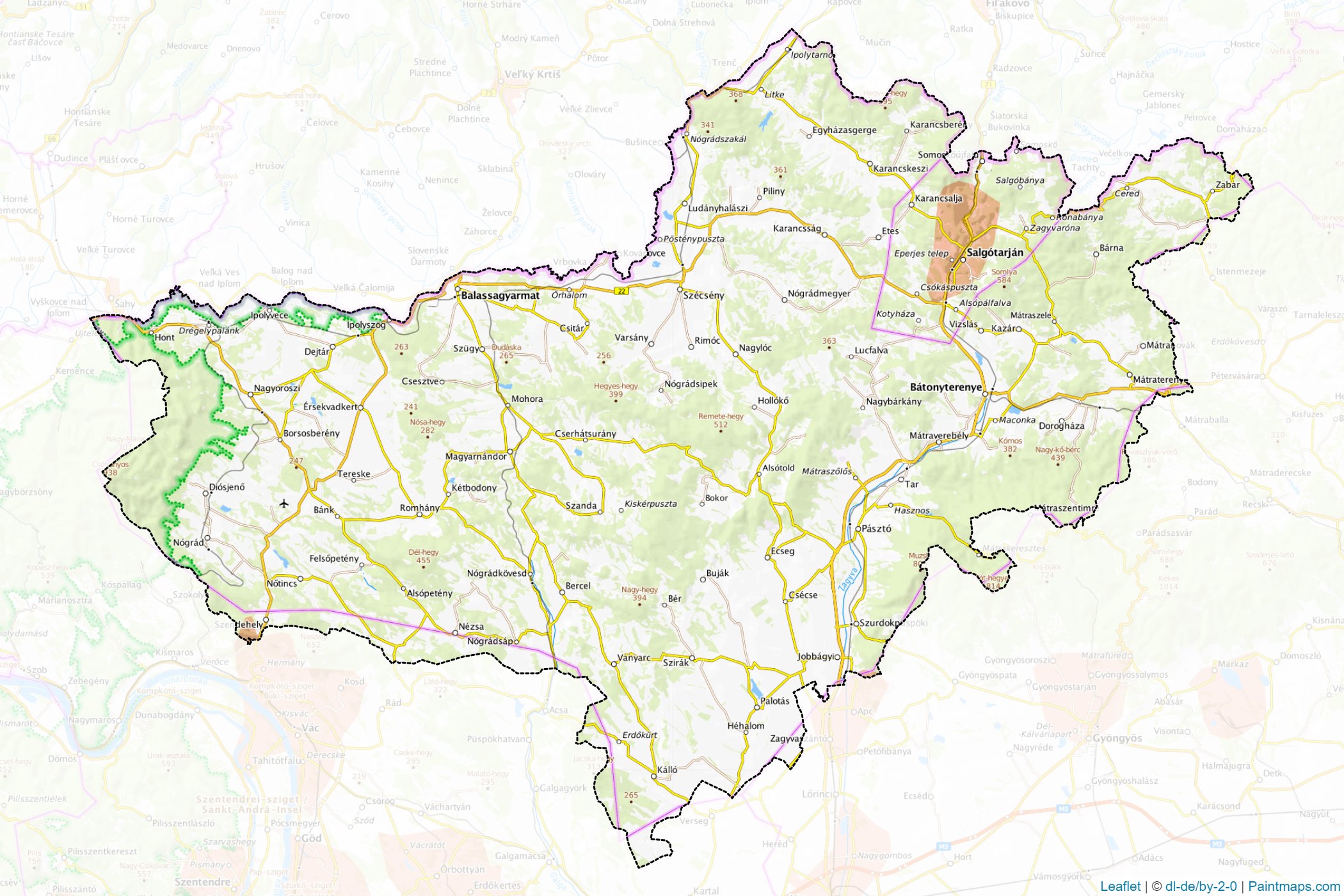 Nógrád (Northern Hungary) Map Cropping Samples-1